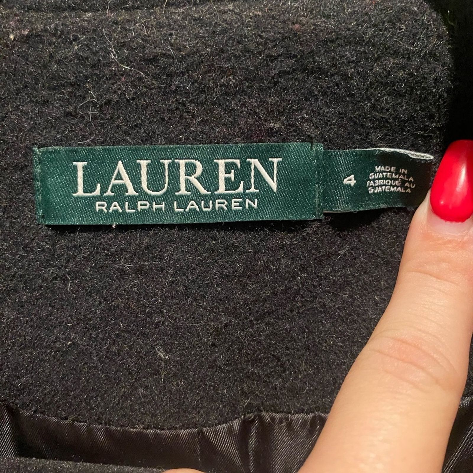 Lauren Ralph Lauren Ralph Lauren Black Wool Front Pockets Reefer Coat 4 Size S / US 4 / IT 40 - 3 Thumbnail
