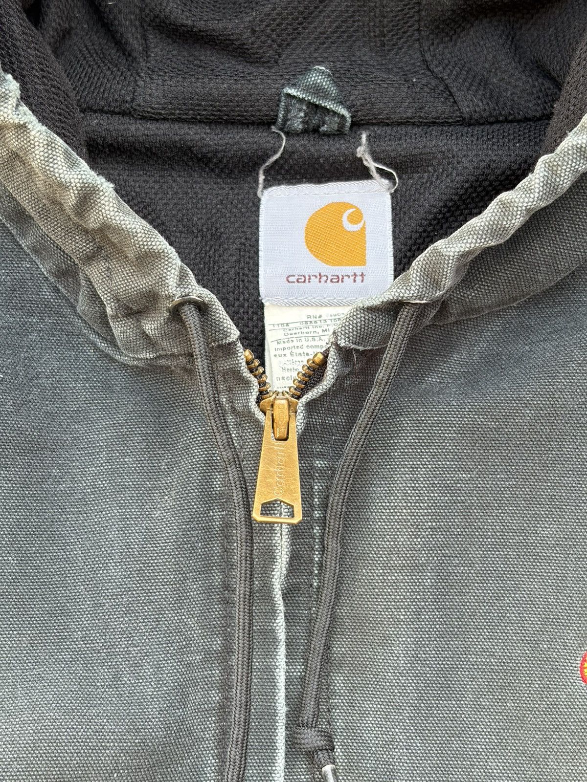 Carhartt Vintage 00s Faded Carhartt Active Jacket J131 BLK Size US XL / EU 56 / 4 - 4 Thumbnail