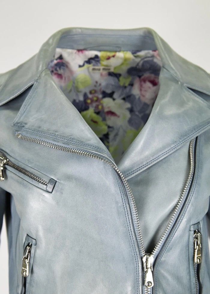 Miu Miu Miu Miu Leather cropped jacket Size S / US 4 / IT 40 - 3 Thumbnail