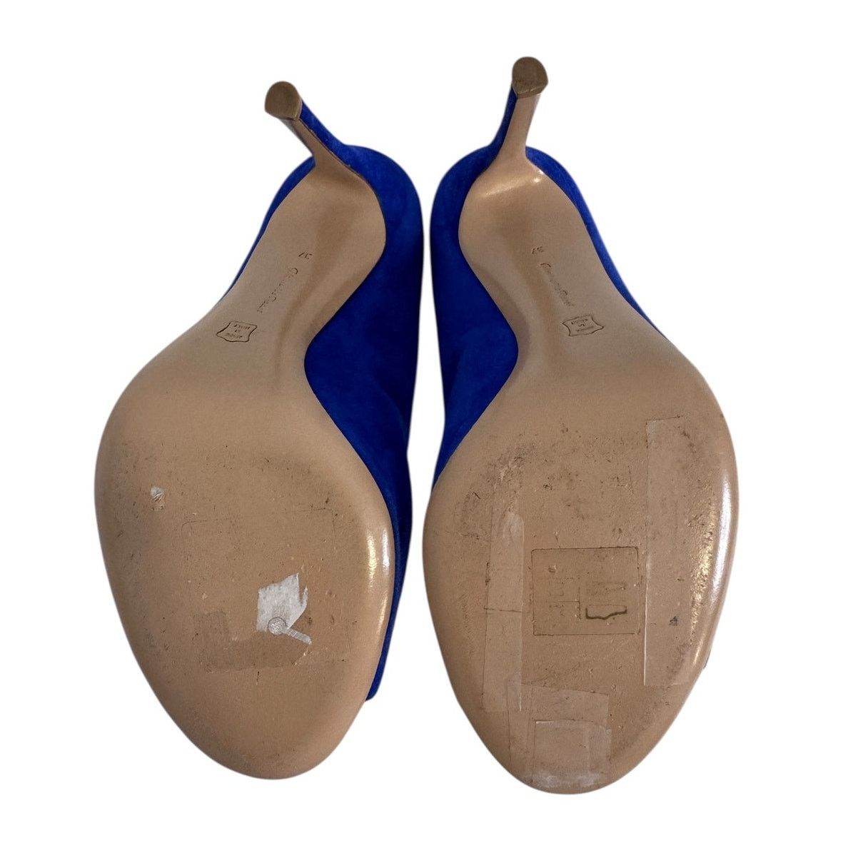 Gianvito Rossi Gianvito Rossi Italy Cobalt Blue Suede Mule Heels Sz 37 Size US 6.5 / IT 36.5 - 6 Thumbnail