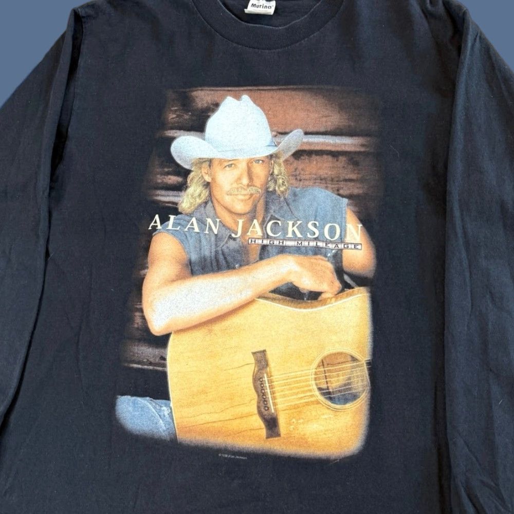 Vintage VINTAGE 1998 Alan Jackson Country Music Long Sleeve T-Shirt L Murina USA Made Baseball-Style Crew Neck Black Men 90s Band Shirt Size US L / EU 52-54 / 3 - 1 Thumbnail