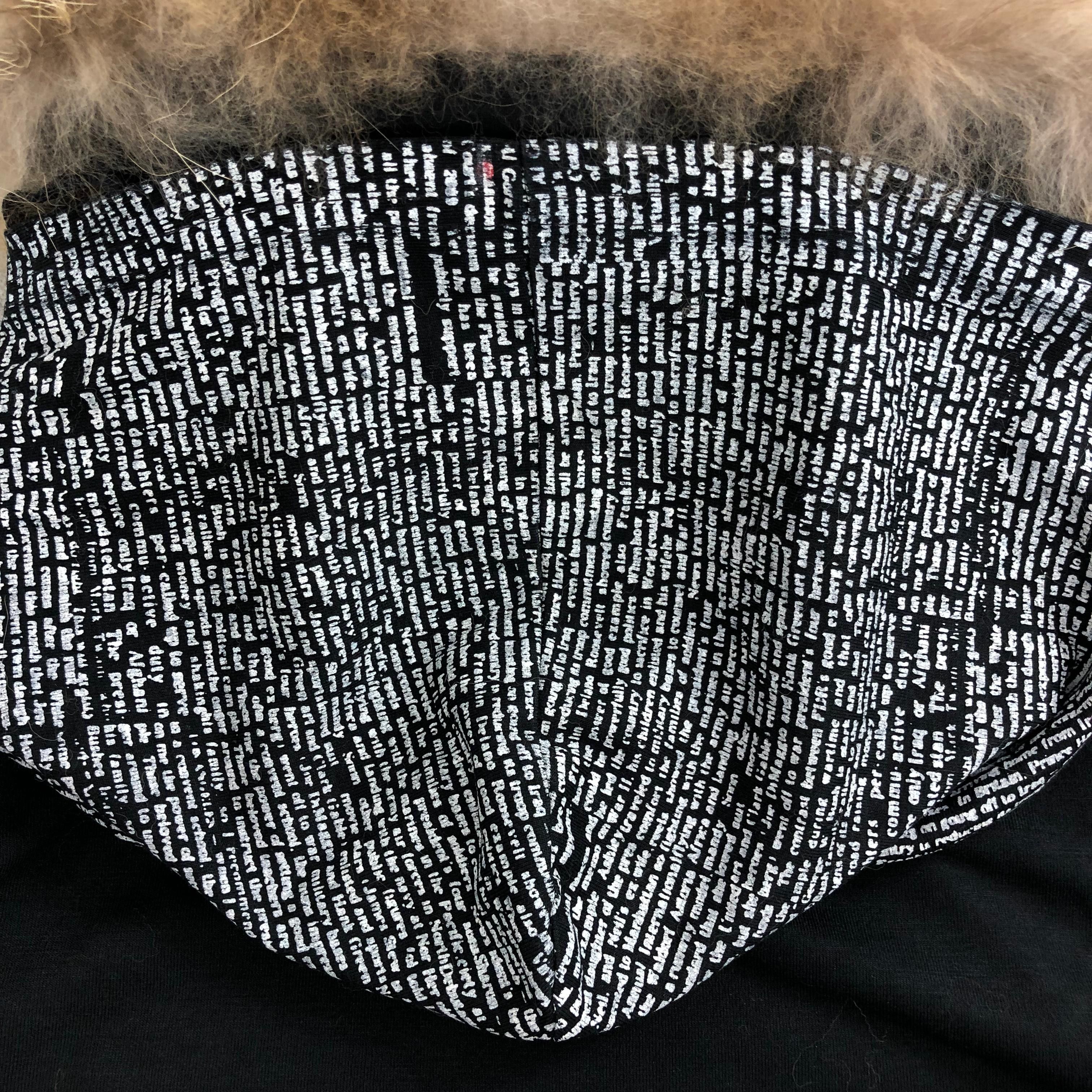 Japanese Brand Y2K Japanese Double Layers Print Gothic Poem Fur Zip Hoodie Size US M / EU 48-50 / 2 - 16 Thumbnail
