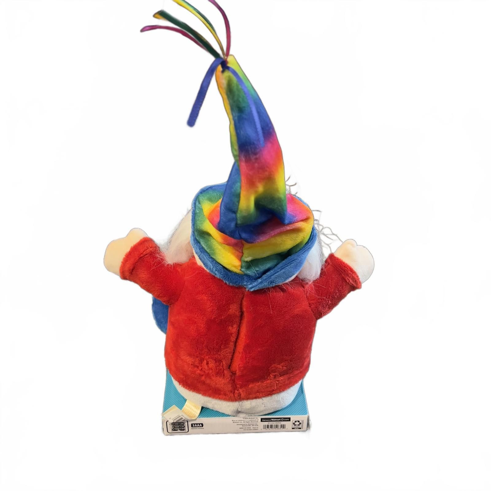 Unknown London Animated Plush Gnome with Rainbow Hat Size ONE SIZE - 2 Thumbnail