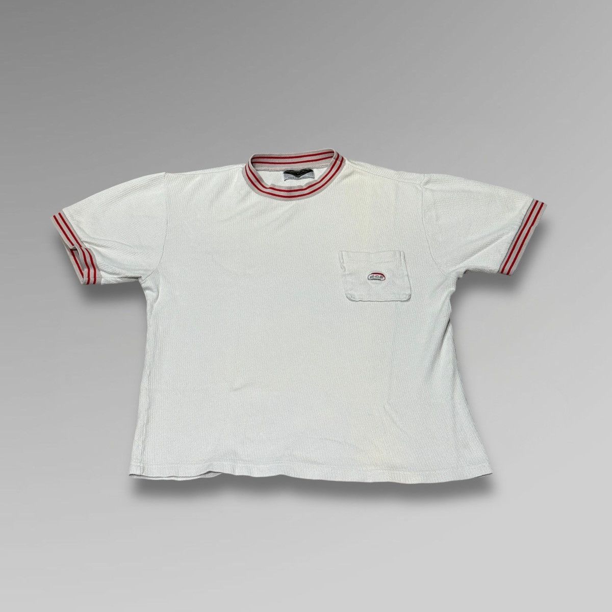 Bc Ethic Vintage 90s BC Ethic Embroidered Knit Shirt 🔴 Size US L / EU 52-54 / 3 - 1 Thumbnail
