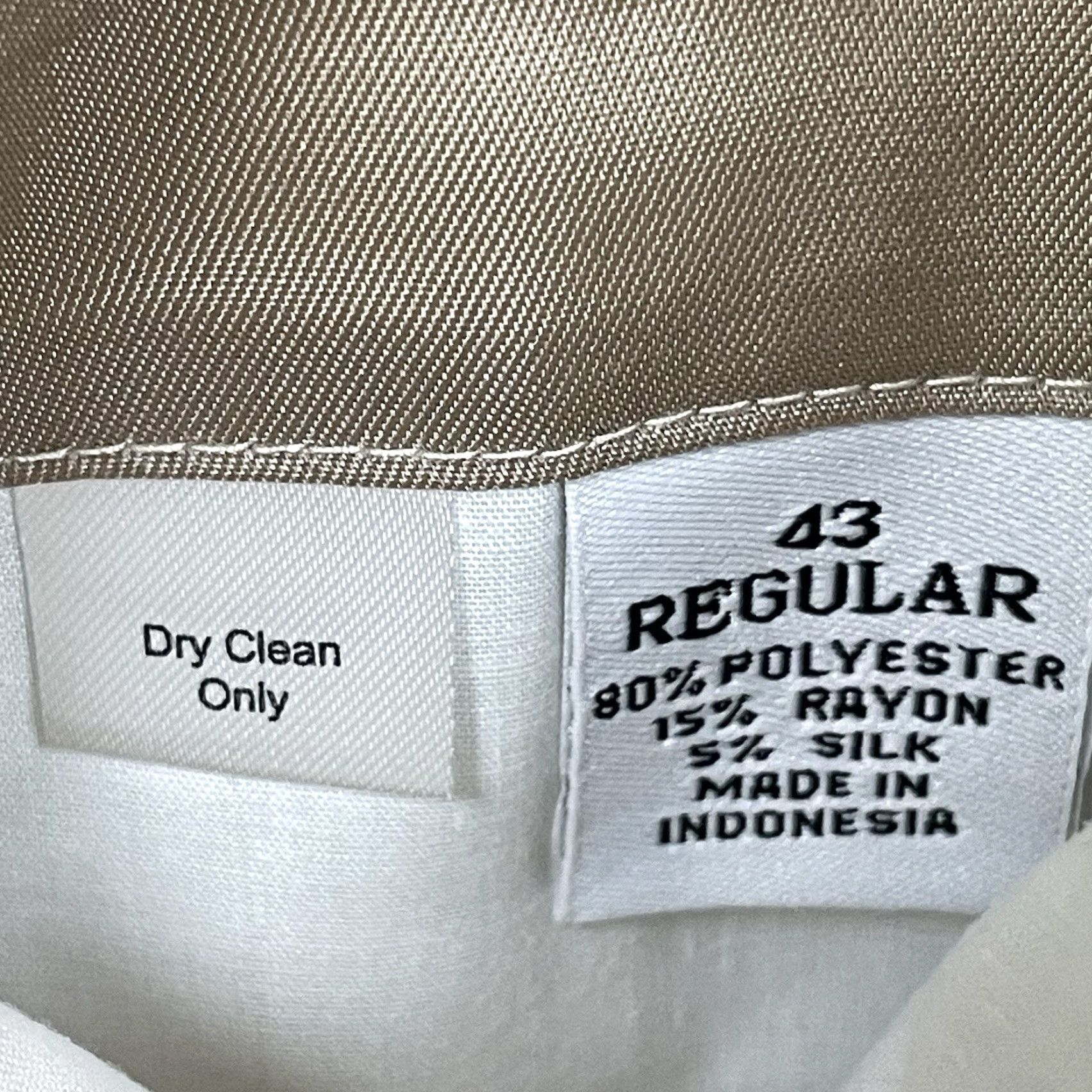 Joseph Joseph & Feiss Beige 2 Button Single Vented Notch Blazer Sport Coat Size 43R Size 46R - 4 Thumbnail