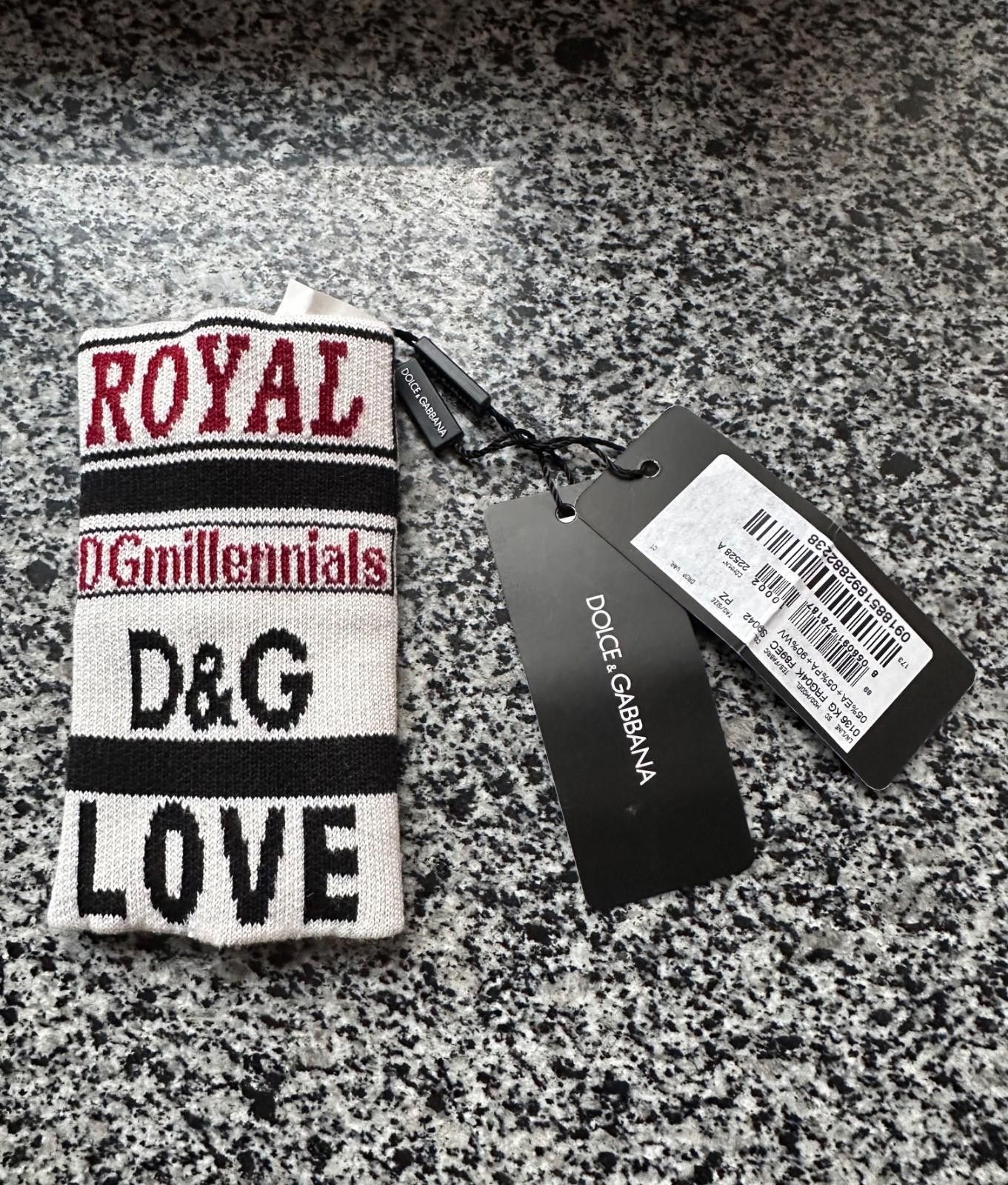 Dolce & Gabbana DOLCE & GABBANA Wristband Wrap Multicolor Wool Knit D&G Love Size ONE SIZE - 1 Thumbnail