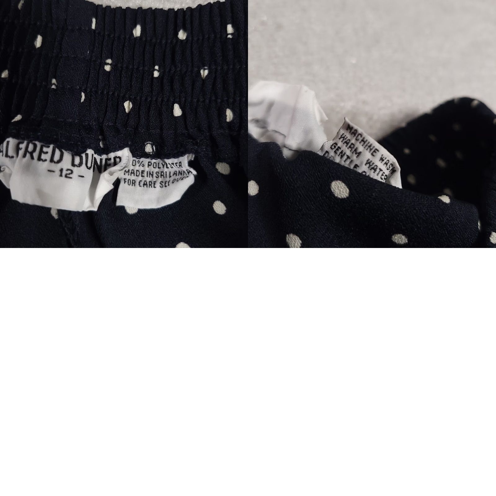 Vintage VINTAGE Alfred Dunner Pants Womens 12 Navy Blue Polka Dot Print Straight Leg Pull On Slim? (clarity) Size 34" / US 12 / IT 48 - 9 Thumbnail