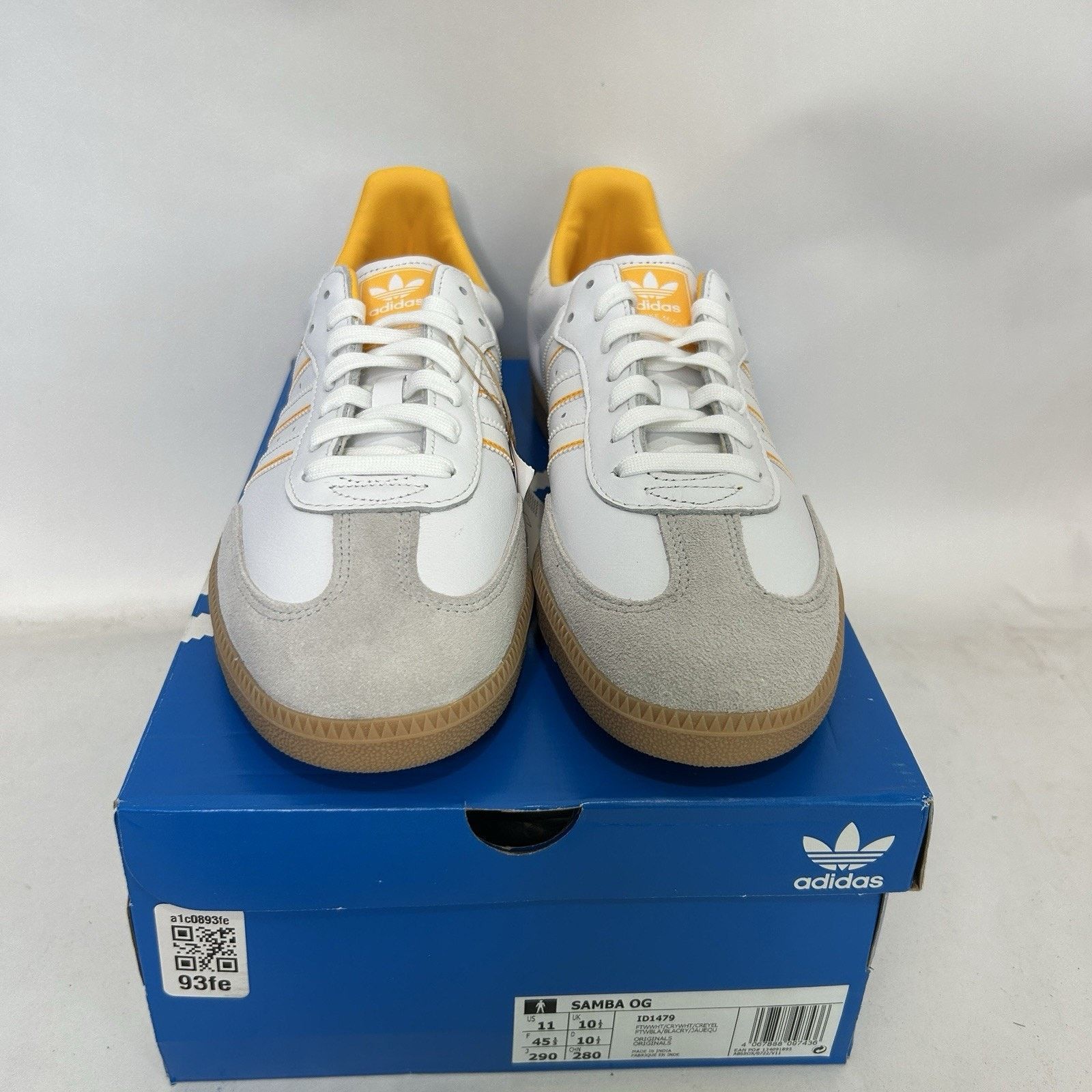 Adidas Adidas Originals Samba OG “Crystal White Yellow” Size US 11 / EU 44 - 2 Thumbnail