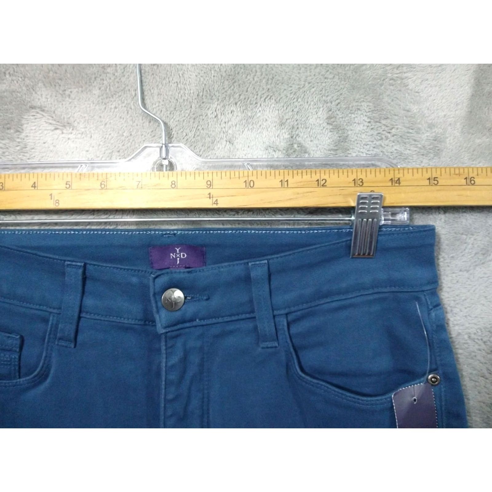 NYDJ NYDJ Womens Blue Skinny Legging Lift Tuck Stretch Mid Rise Jeans Pants 4 Size 27" / US 4 / IT 40 - 3 Thumbnail