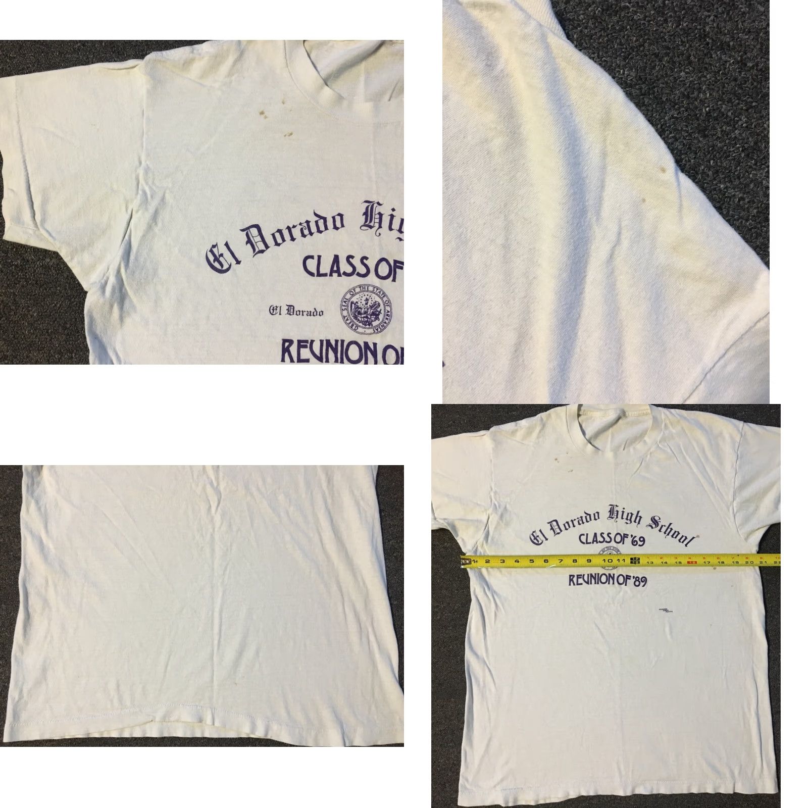 Vintage VINTAGE El Dorado High School Class Of 69 Reunion Faded Distressed Shirt M Size US M / EU 48-50 / 2 - 8 Thumbnail