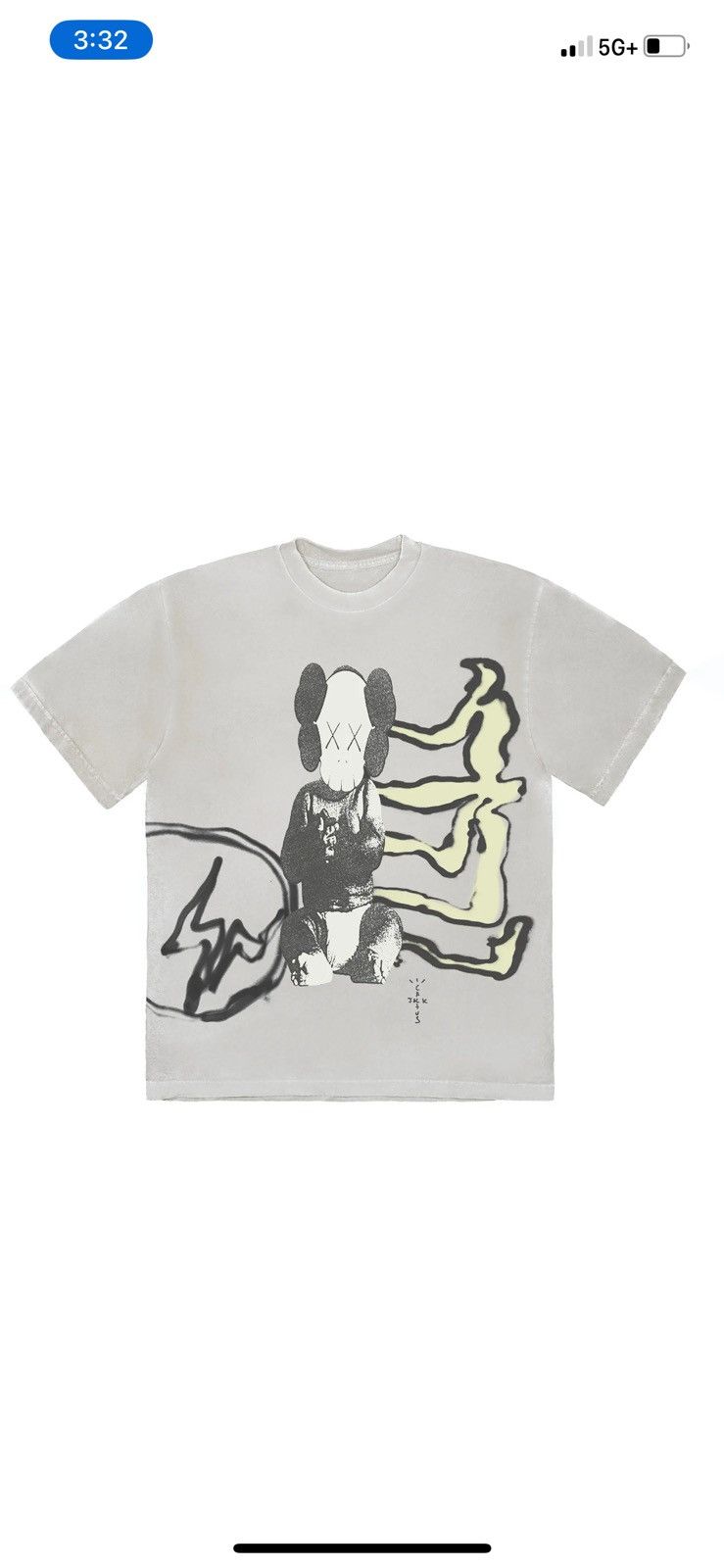 Fragment Design × Kaws × Travis Scott Cactus Jack x Kaws x Fragement Tee XL Size US XL / EU 56 / 4 - 1 Thumbnail