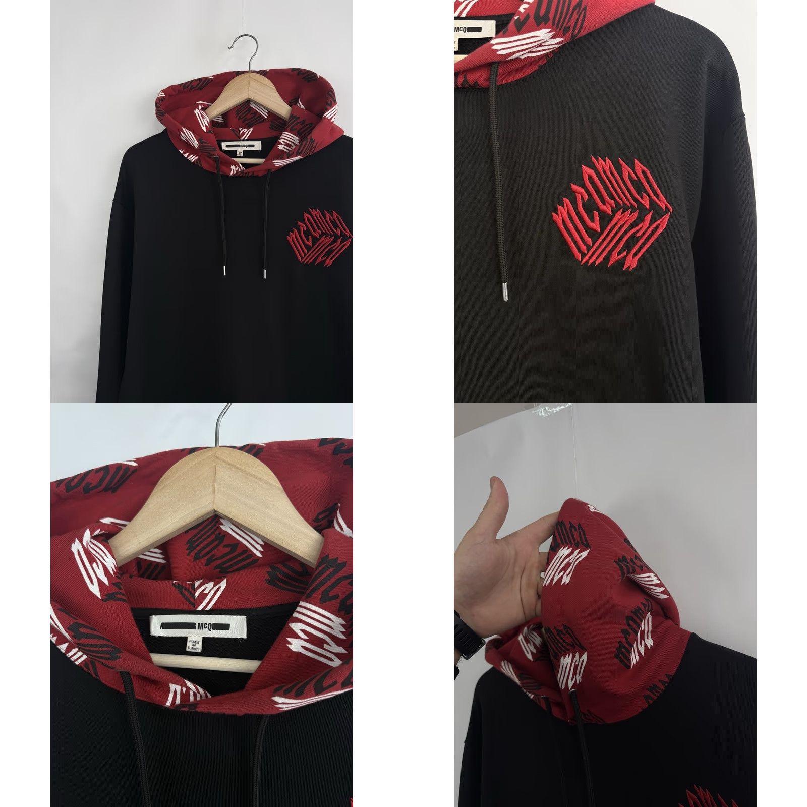 Alexander McQueen VINTAGE Alexander McQueen MCQ Black Hoodie Rare Retro XL Mens Hoodie Pullover Black 2000s Retro MCQ Size US XL / EU 56 / 4 - 8 Thumbnail