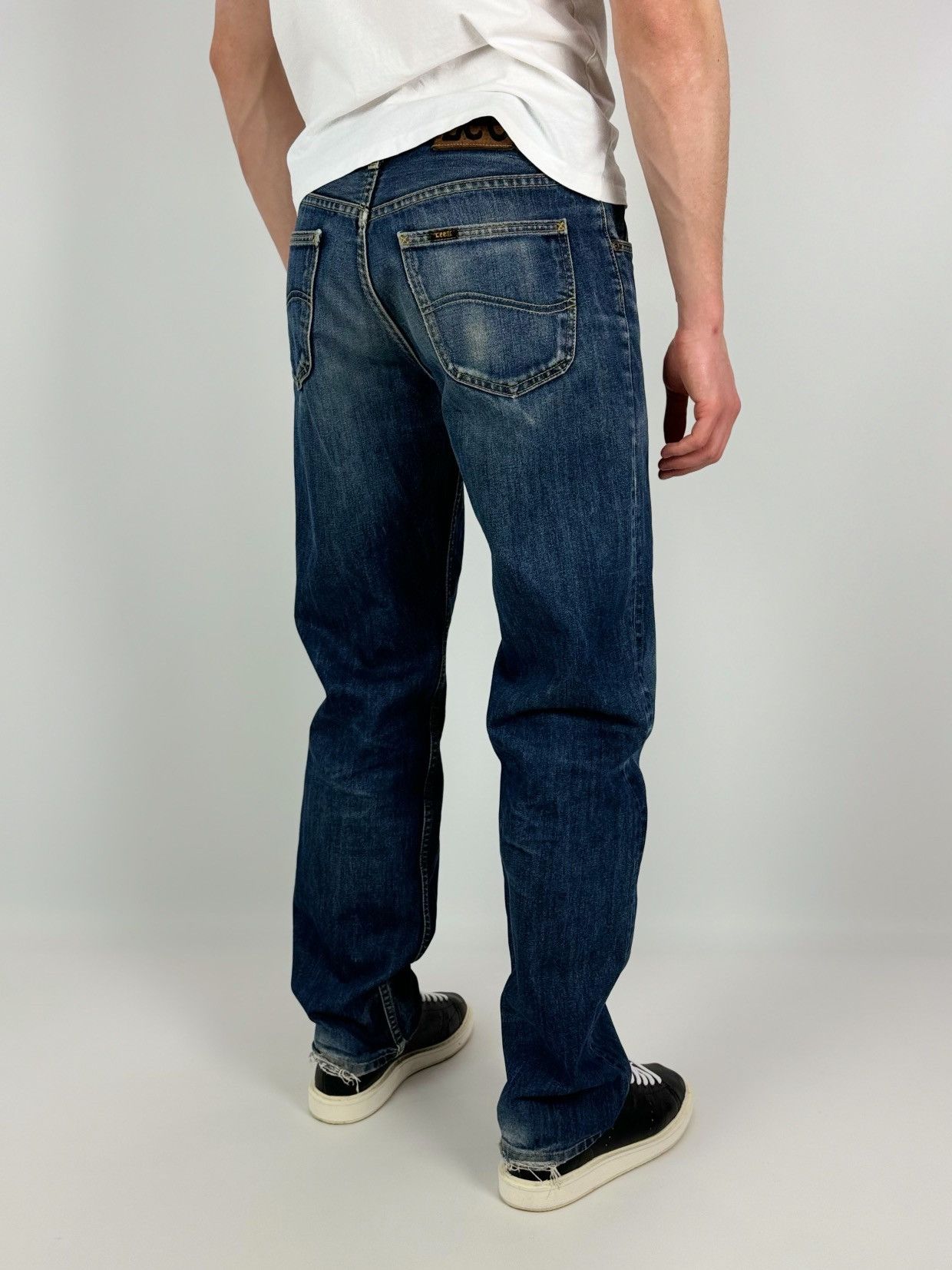 Lee 1990’s Vintage Faded Lee Brooklyn Jeans Pants Size US 34 / EU 50 - 2 Thumbnail
