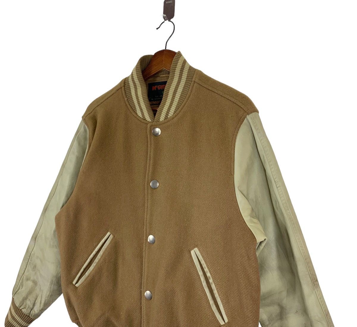 McGregor × Vintage 🔥🔥VINTAGE MCGREGOR VARSITY BOMBER LEATHER WOOL JACKET Size US L / EU 52-54 / 3 - 3 Thumbnail