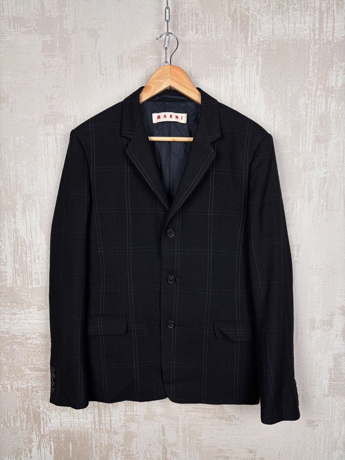 Marni Marni Check Wool Blazer Size EU 48 US/UK 38 Size 38R - 2 Thumbnail