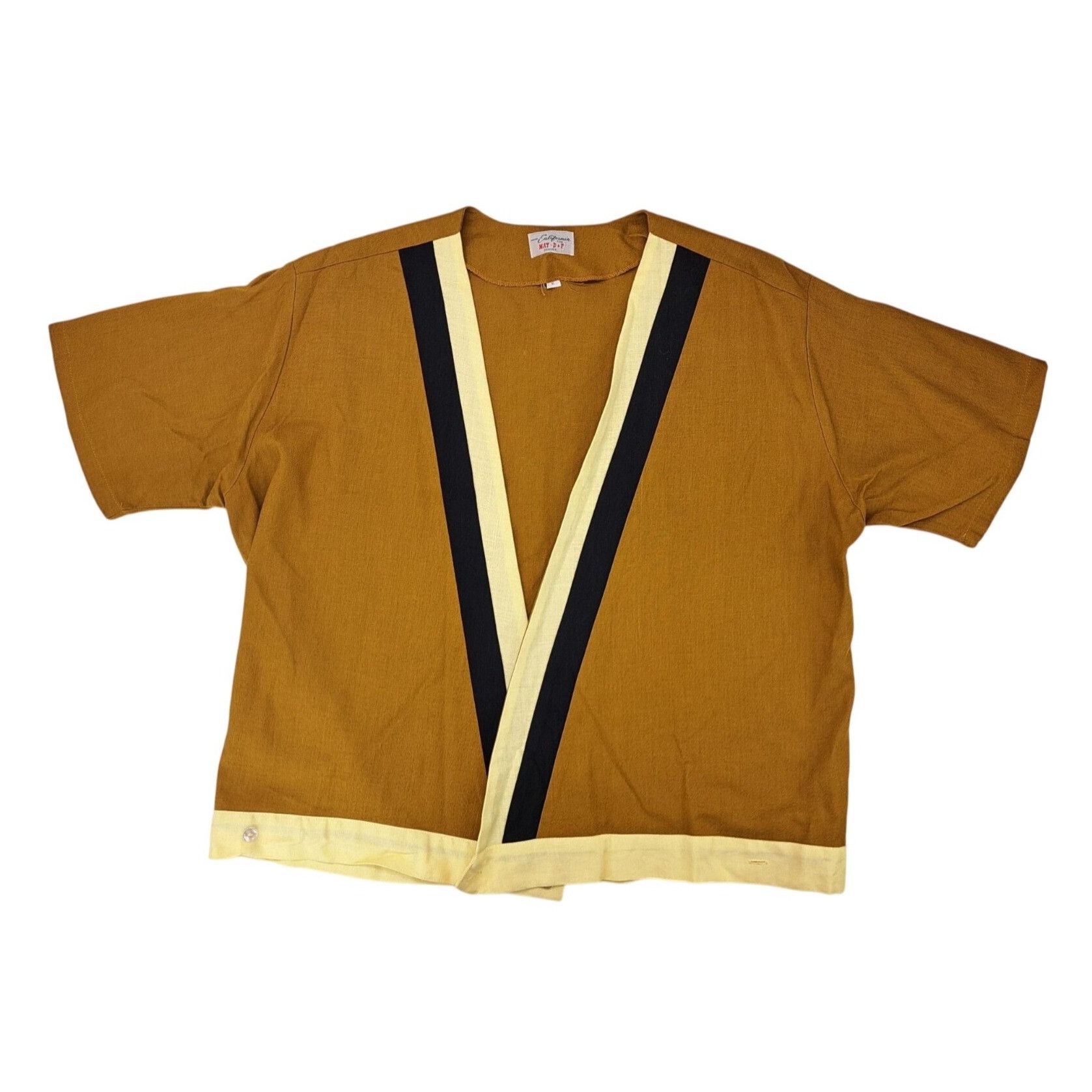 Vintage Vintage Wrap Shirt Mustard Brown Crossover Grandpa Atomic XL Size US XL / EU 56 / 4 - 2 Thumbnail