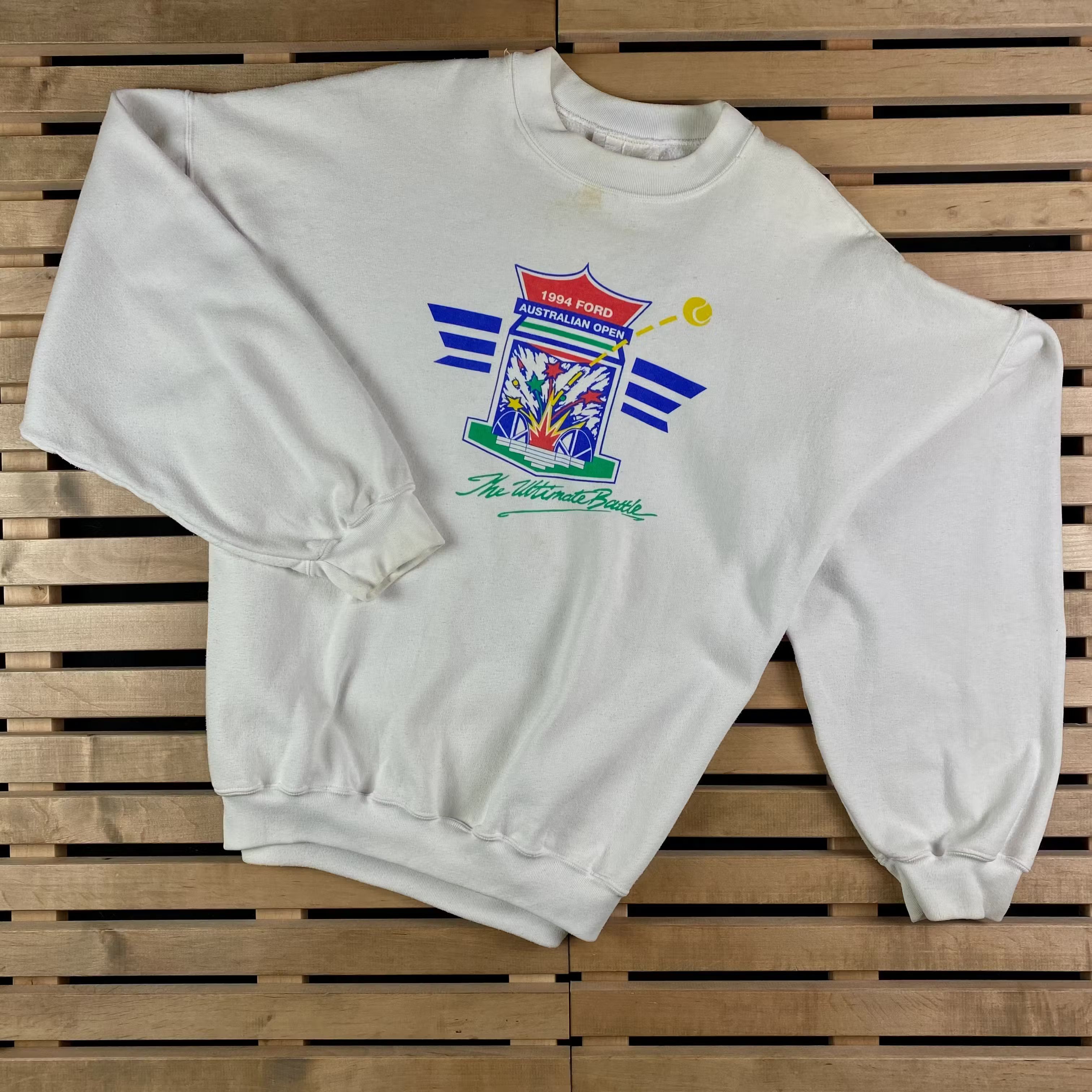 Vintage Mens Vintage Sweatshirt Australian Open 1994 Ford Size XL Size US XL / EU 56 / 4 - 1 Thumbnail