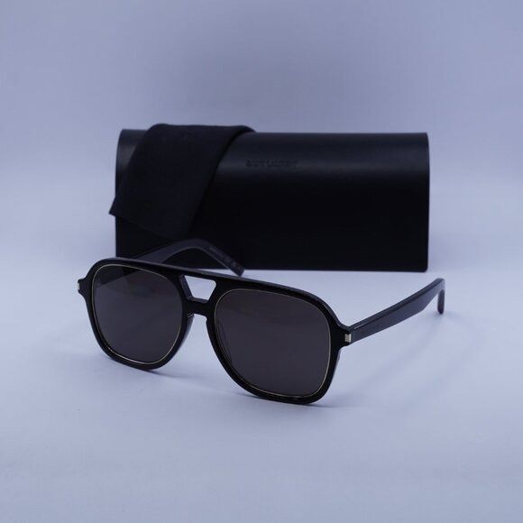 Saint Laurent Paris 🕶️ New Saint Laurent SL602 RIM 001 Sunglasses - Black Frame Size ONE SIZE - 1 Thumbnail