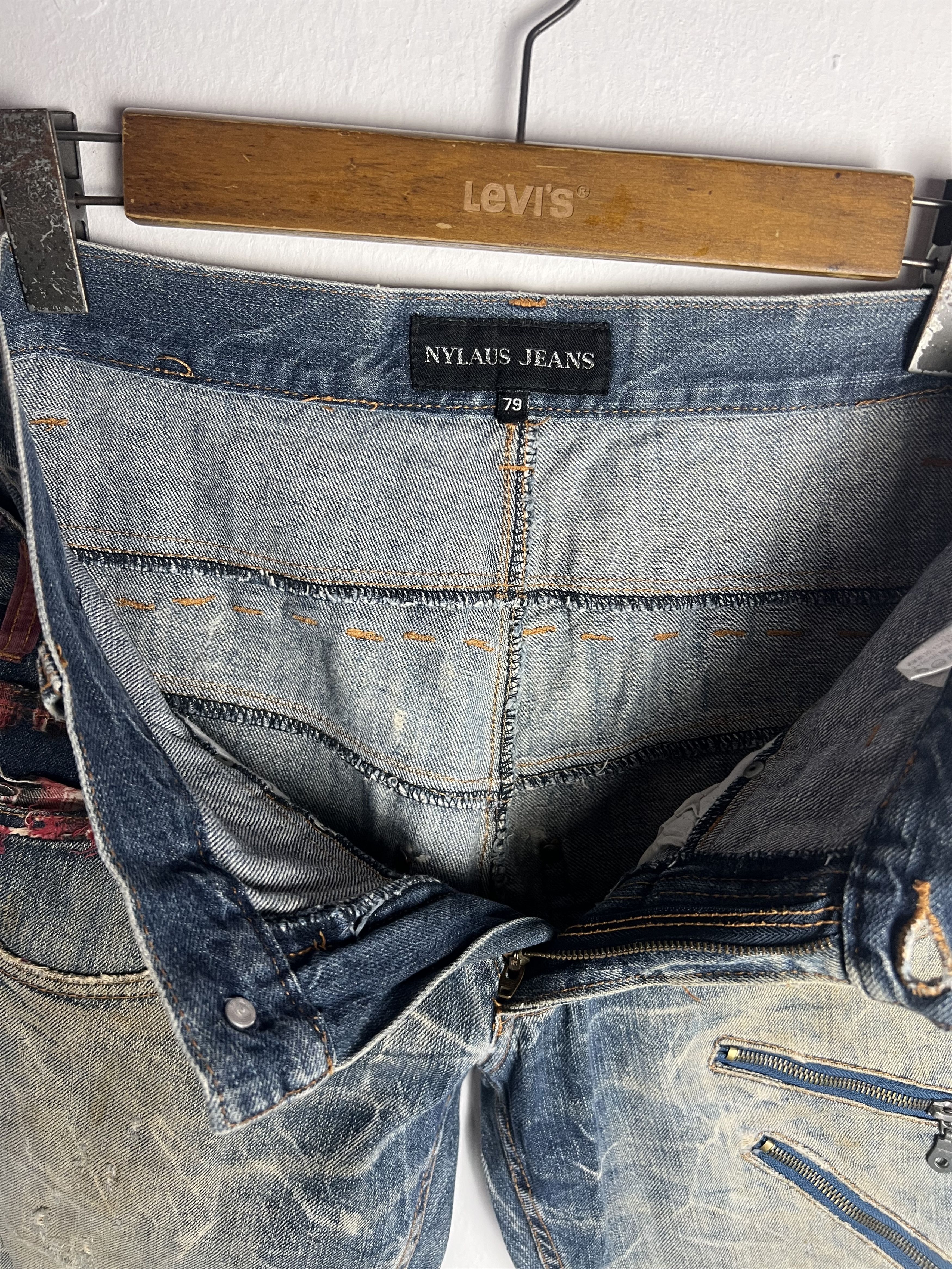 Unsound Rags Nylaus Double Waist Distressed Clawmark Denim Jeans Size US 30 / EU 46 - 14 Thumbnail