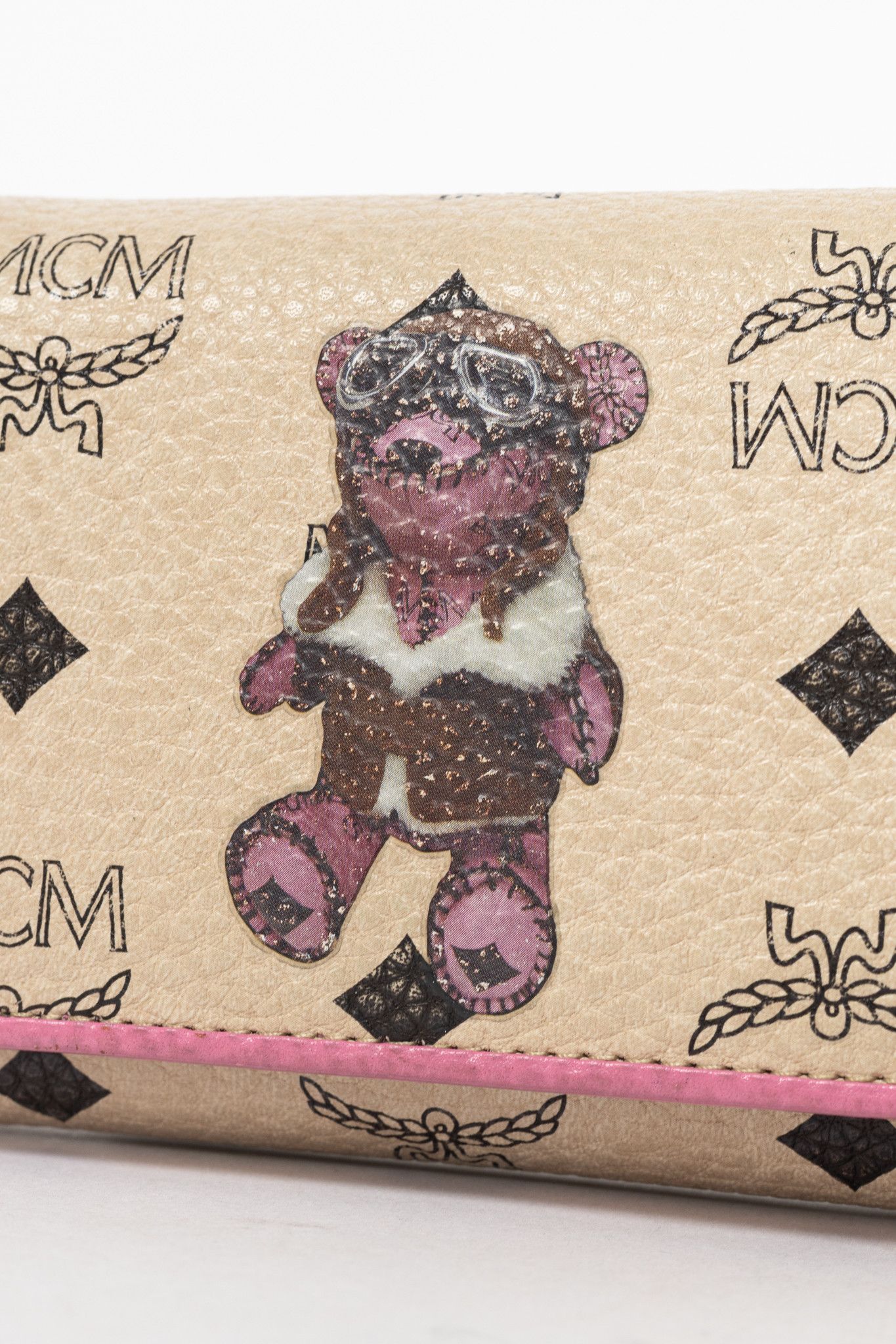MCM MCM Beige Leather Monogram & Bear-Print Wallet Size ONE SIZE - 6 Thumbnail