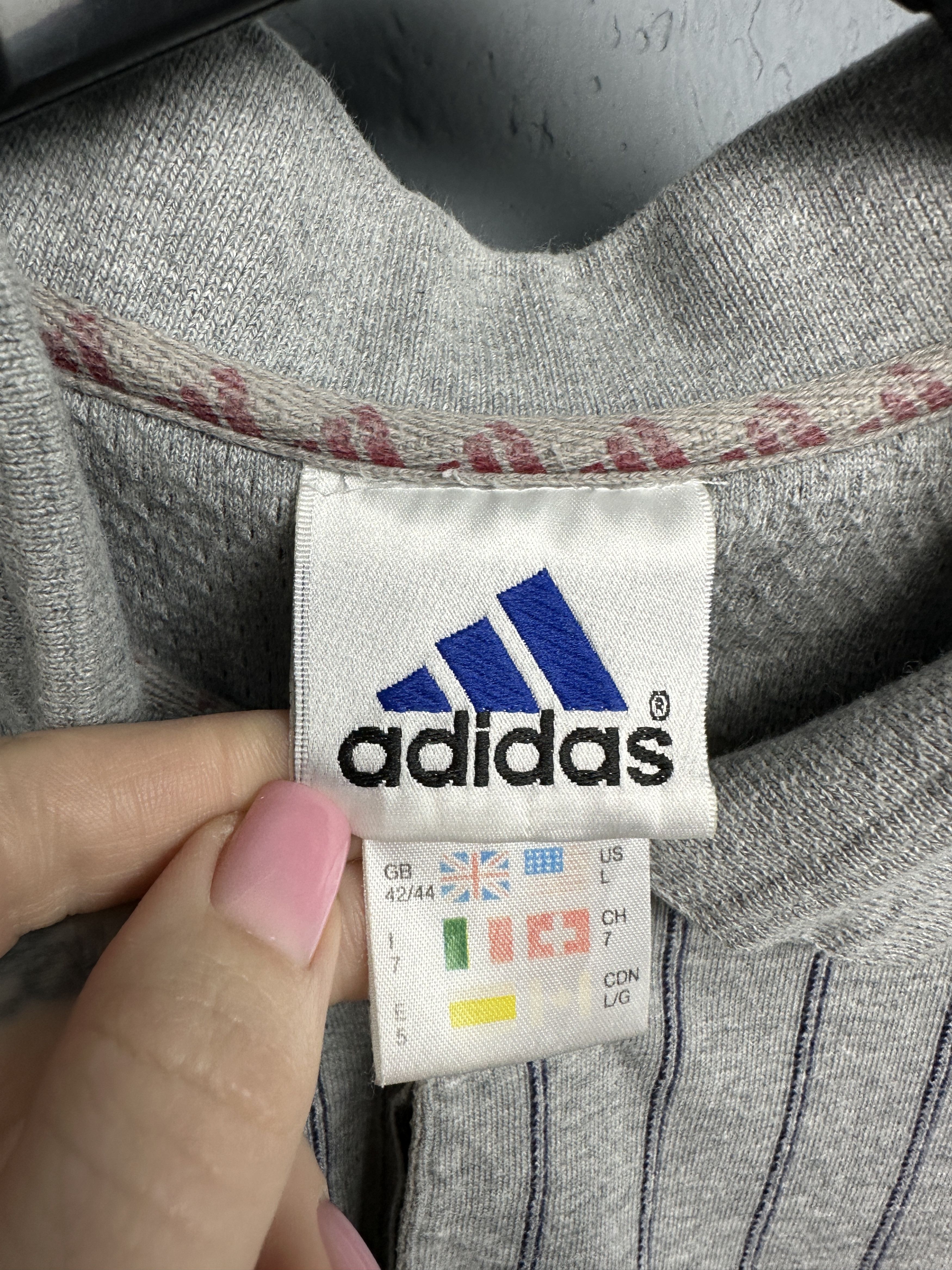 Adidas Adidas 90s Vintage Mens Striped Polo Shirt Size US L / EU 52-54 / 3 - 4 Thumbnail