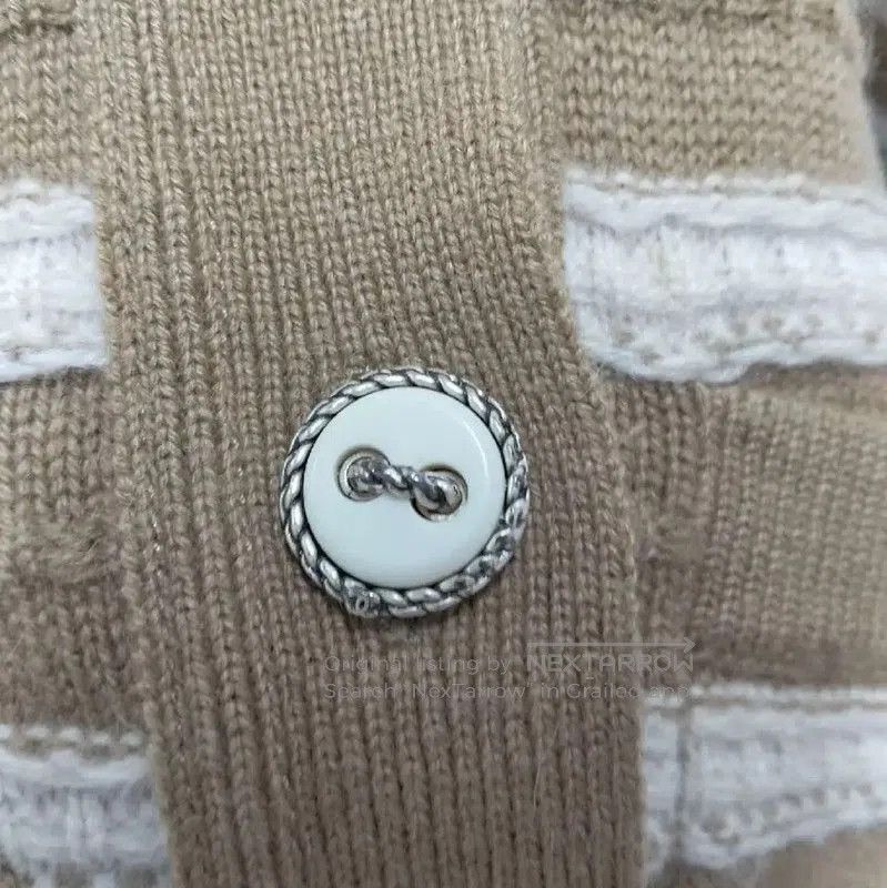 Chanel Chanel Striped Khaki Cotton Blend Women's Coat . Size XXS / US 00 / IT 34 - 5 Thumbnail