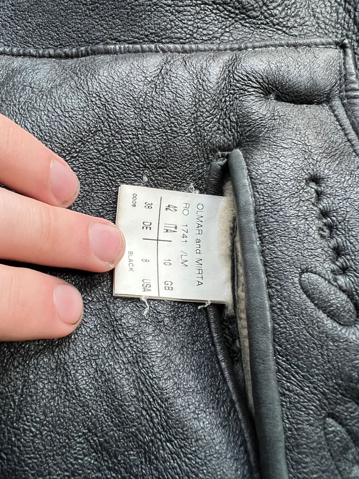 Rick Owens sherling leather jacket olmar and mirta