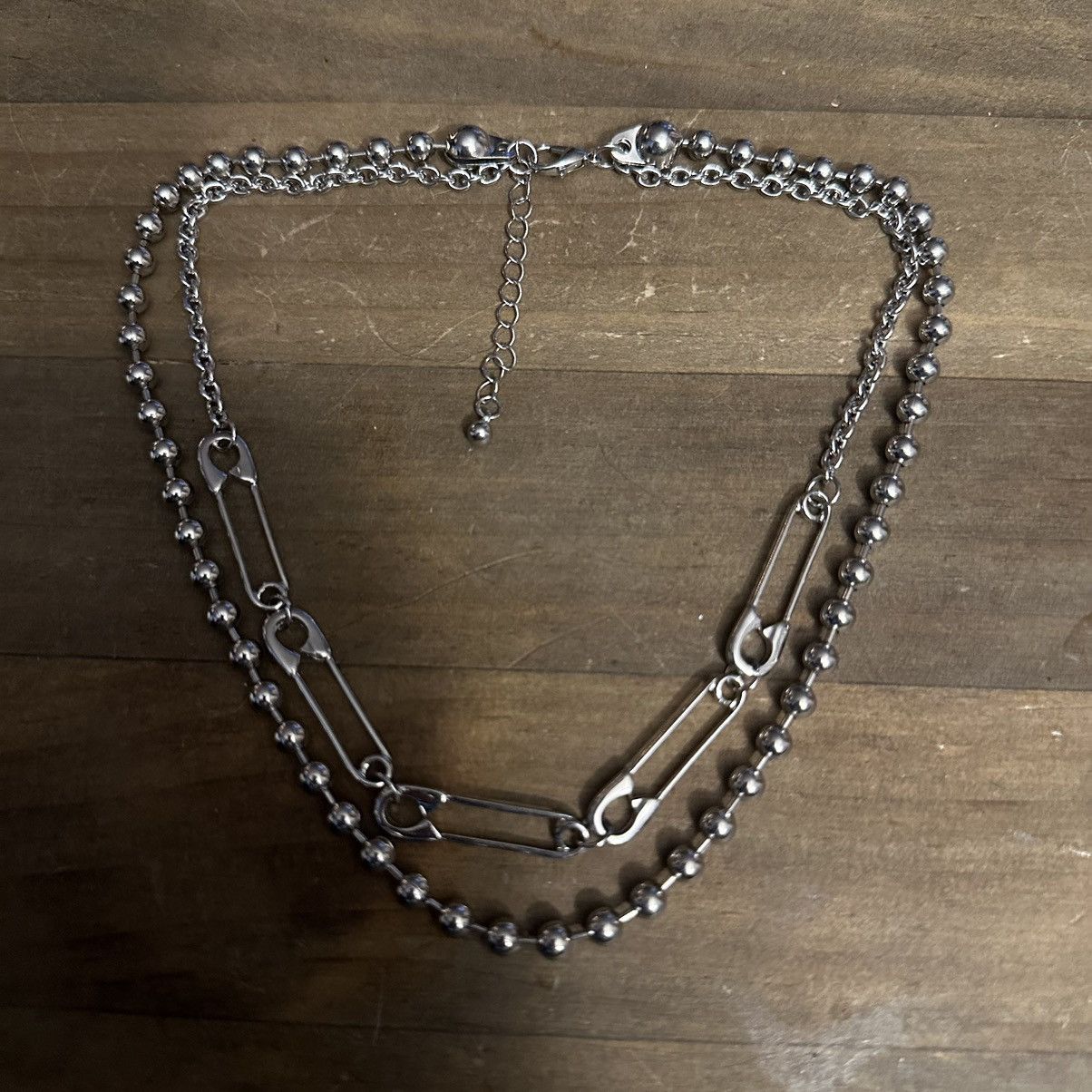 Other Layered safety pin and ball chain necklace Size ONE SIZE - 2 Thumbnail