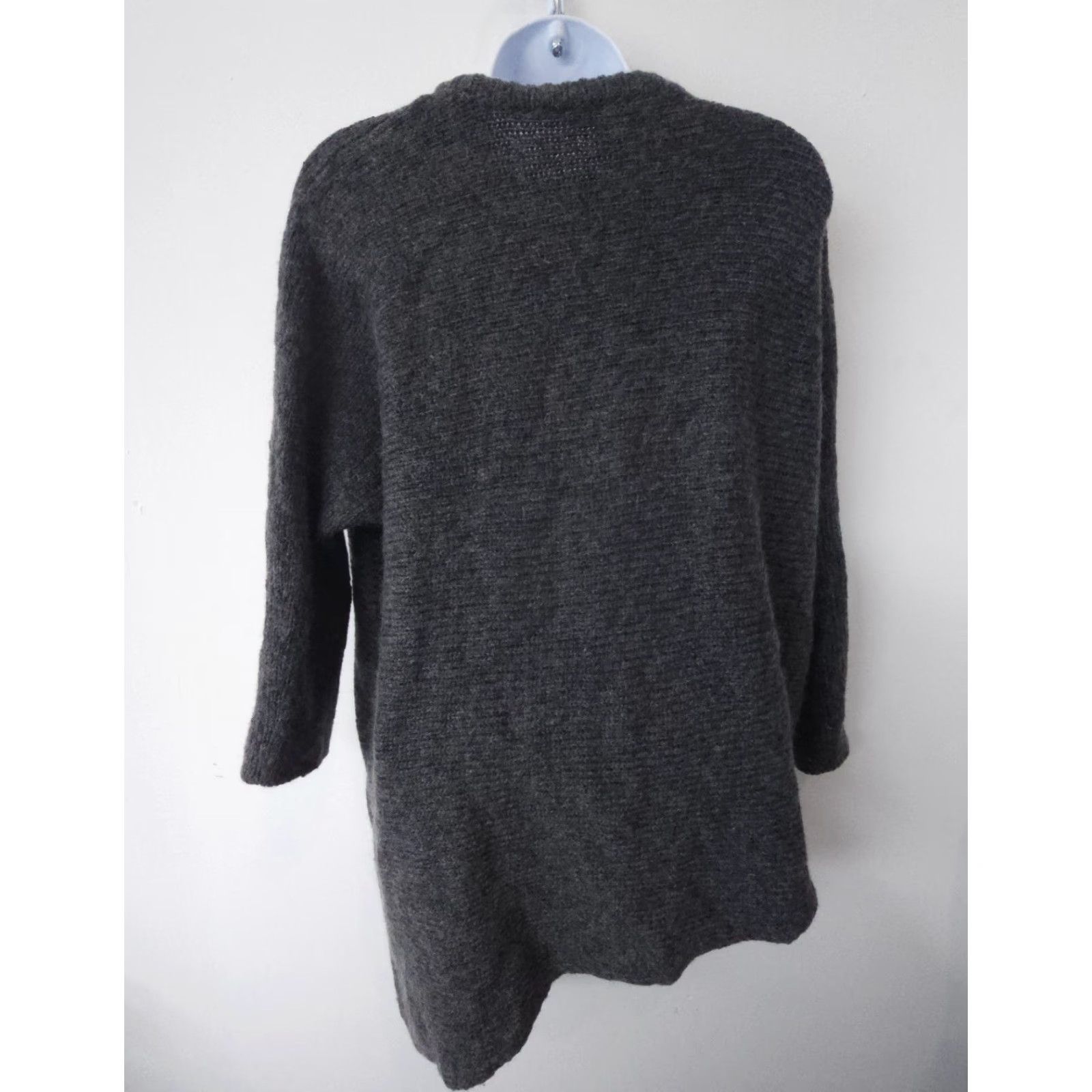 Eileen Fisher VINTAGE Eileen Fisher Asymmetric Hem Wool Mohair Sweater Size Small Gray Pullover Knit Size S / US 4 / IT 40 - 2 Thumbnail