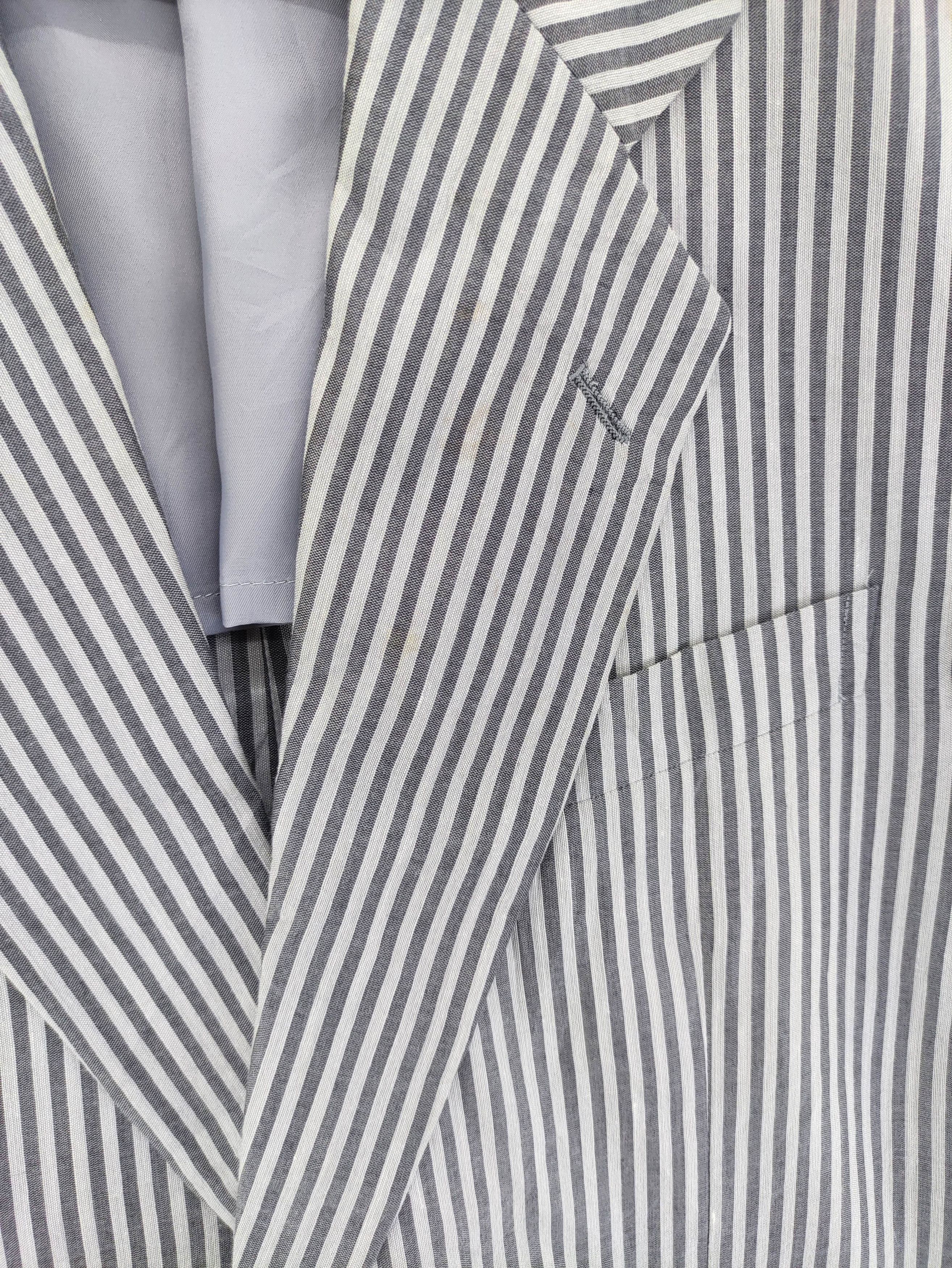 Lanvin Vintage Lanvin Striped Coat Blazer Suit Jacket Size US M / EU 48-50 / 2 - 3 Thumbnail