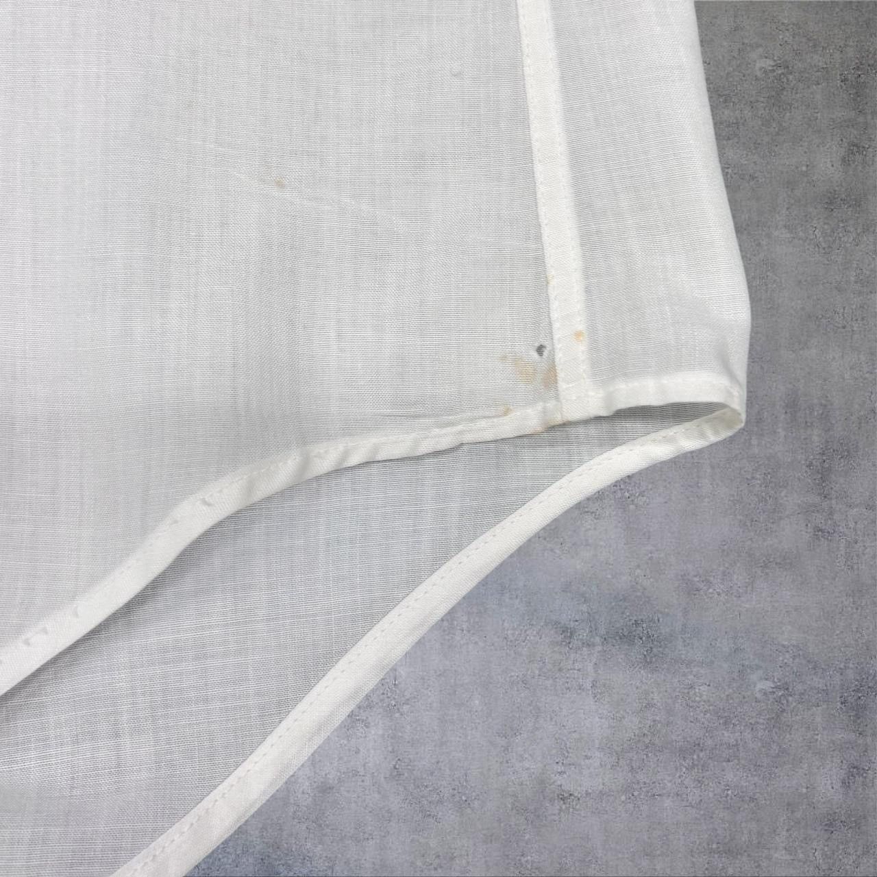 Vintage 1960s Vintage Sheer White Short Sleeve Button Up Size US L / EU 52-54 / 3 - 5 Thumbnail