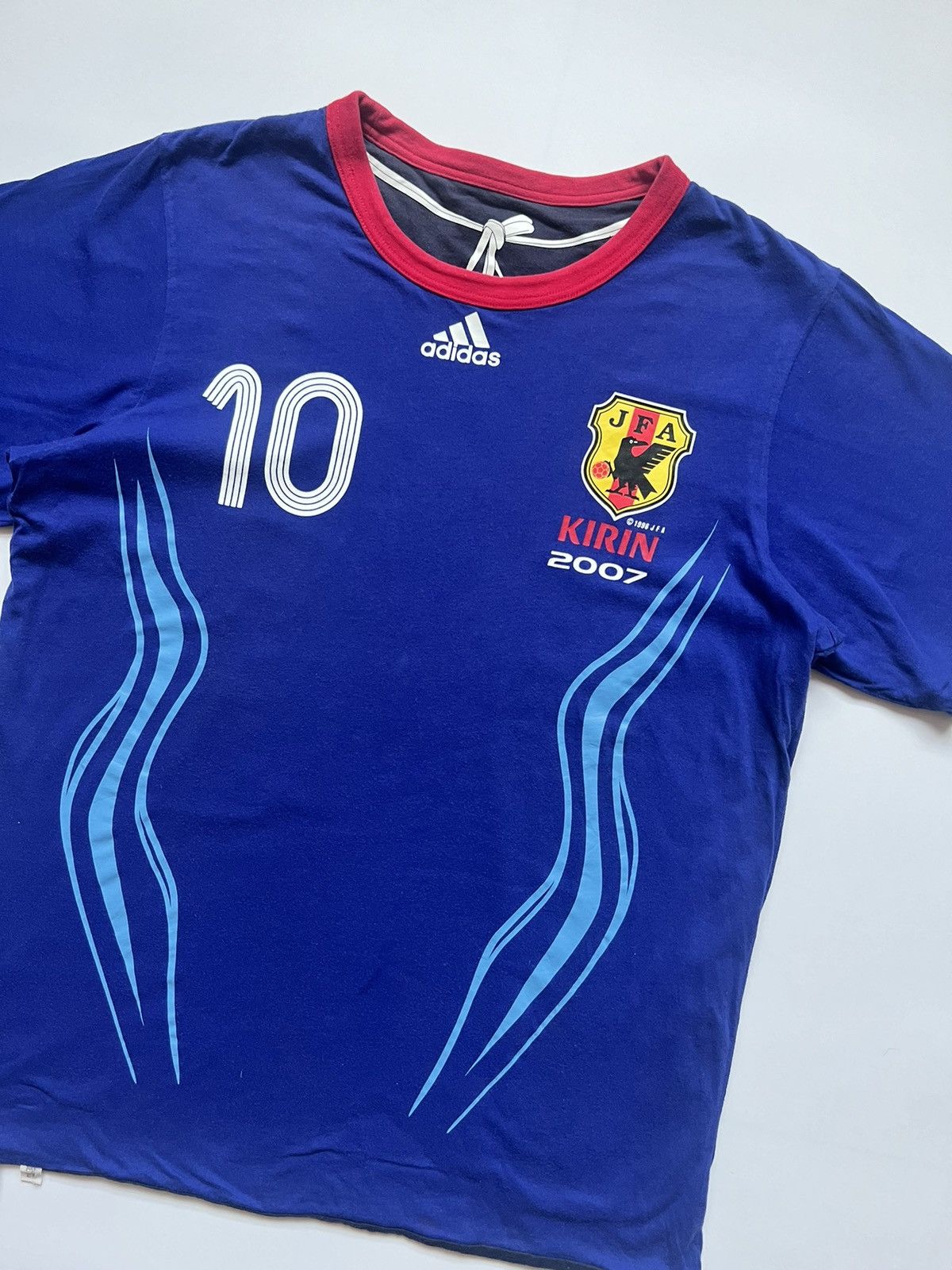 Adidas × Japanese Brand × Vintage Vintage 2007 Reversible JFA Tshirt 10 By Adidas / Kirin Size US L / EU 52-54 / 3 - 8 Thumbnail