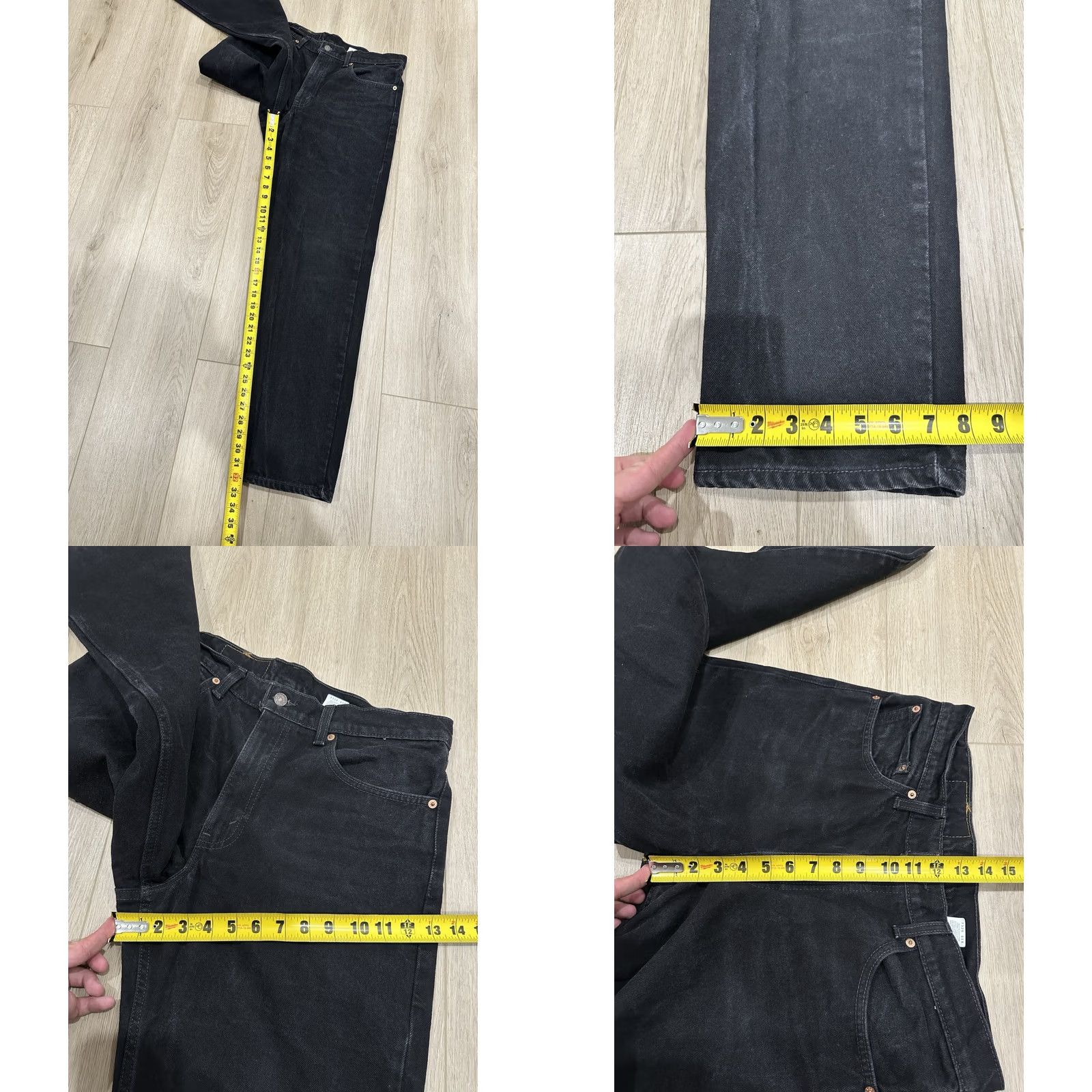 Levi's VINTAGE Levi's 550 Jeans Mens 33x32 Black Denim Relaxed Fit USA 90s 2000s 5-Pocket N/A Size US 33 - 9 Thumbnail