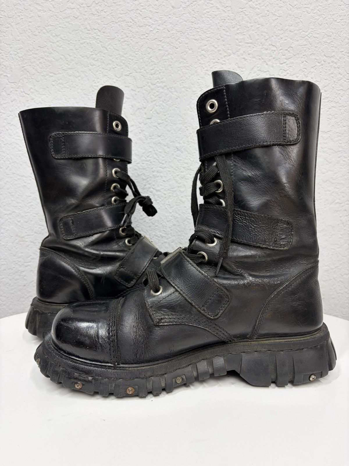 Undercover Vintage Y2K Guidi CCP Style Distressed Leather Biker Boots Size US 10 / EU 43 - 7 Thumbnail