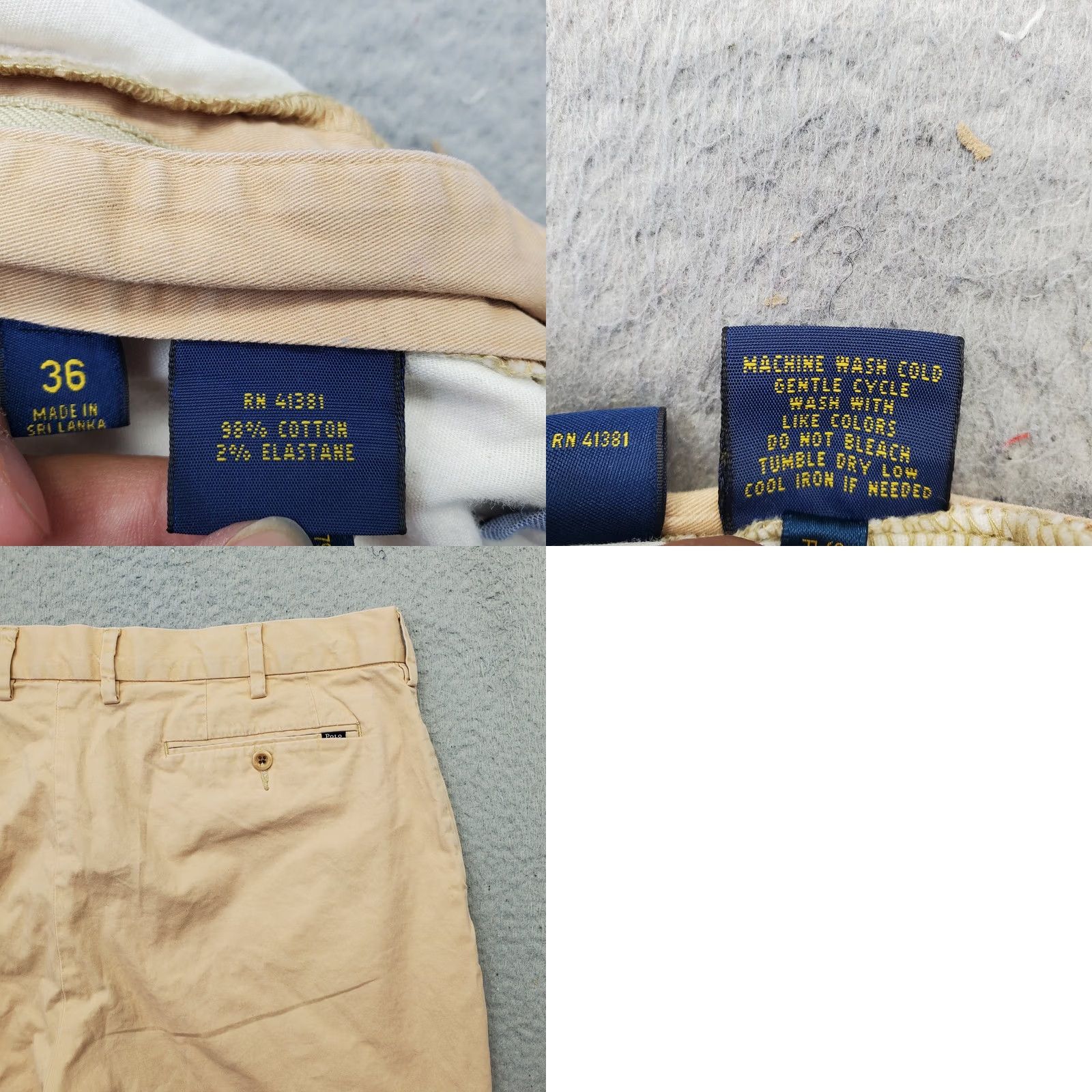 Polo Ralph Lauren Polo Ralph Lauren Chino Short Mens 36 Tan Cotton Slash Pocket Flat Front Size US M / EU 48-50 / 2 - 8 Thumbnail