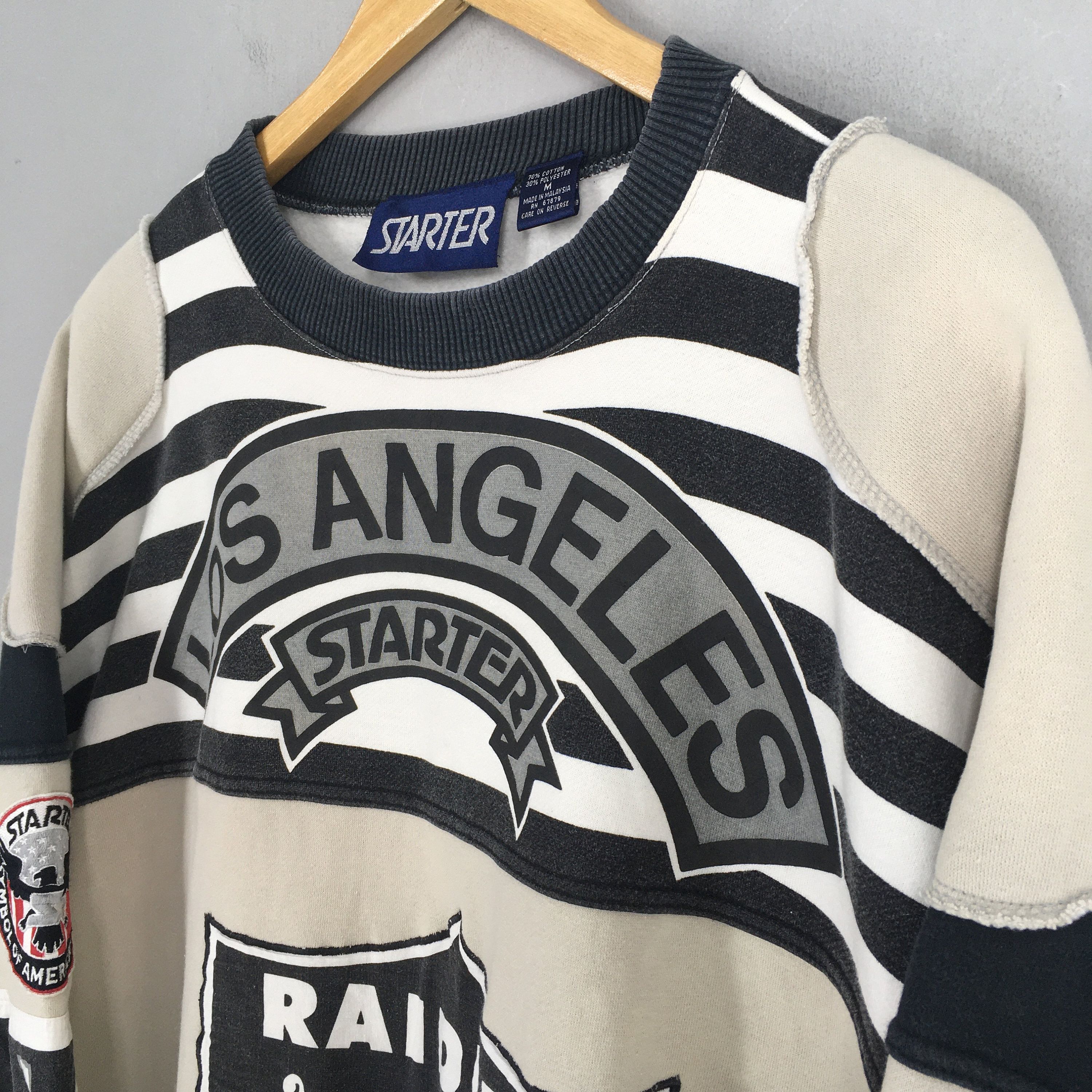 NFL × Starter Vintage Los Angeles Raiders Football Sweatshirt Medium Size US M / EU 48-50 / 2 - 3 Thumbnail