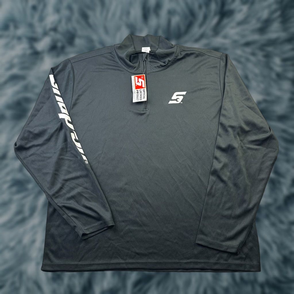 Vintage Snap On Tools Shirt Mens Larg Performance Pullover Quarter Zip 1/4 Stretch Black Size US XL / EU 56 / 4 - 1 Thumbnail
