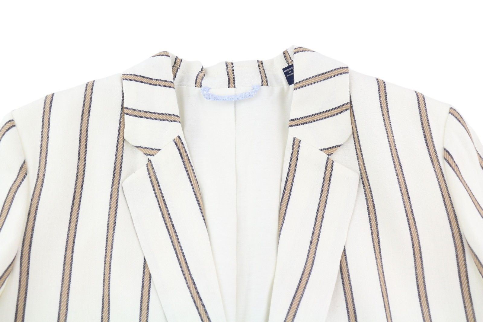 Gant STRIPE LINEN EU38 Off-White Linen Notch Blazer 85337 Size M / US 6-8 / IT 42-44 - 5 Thumbnail