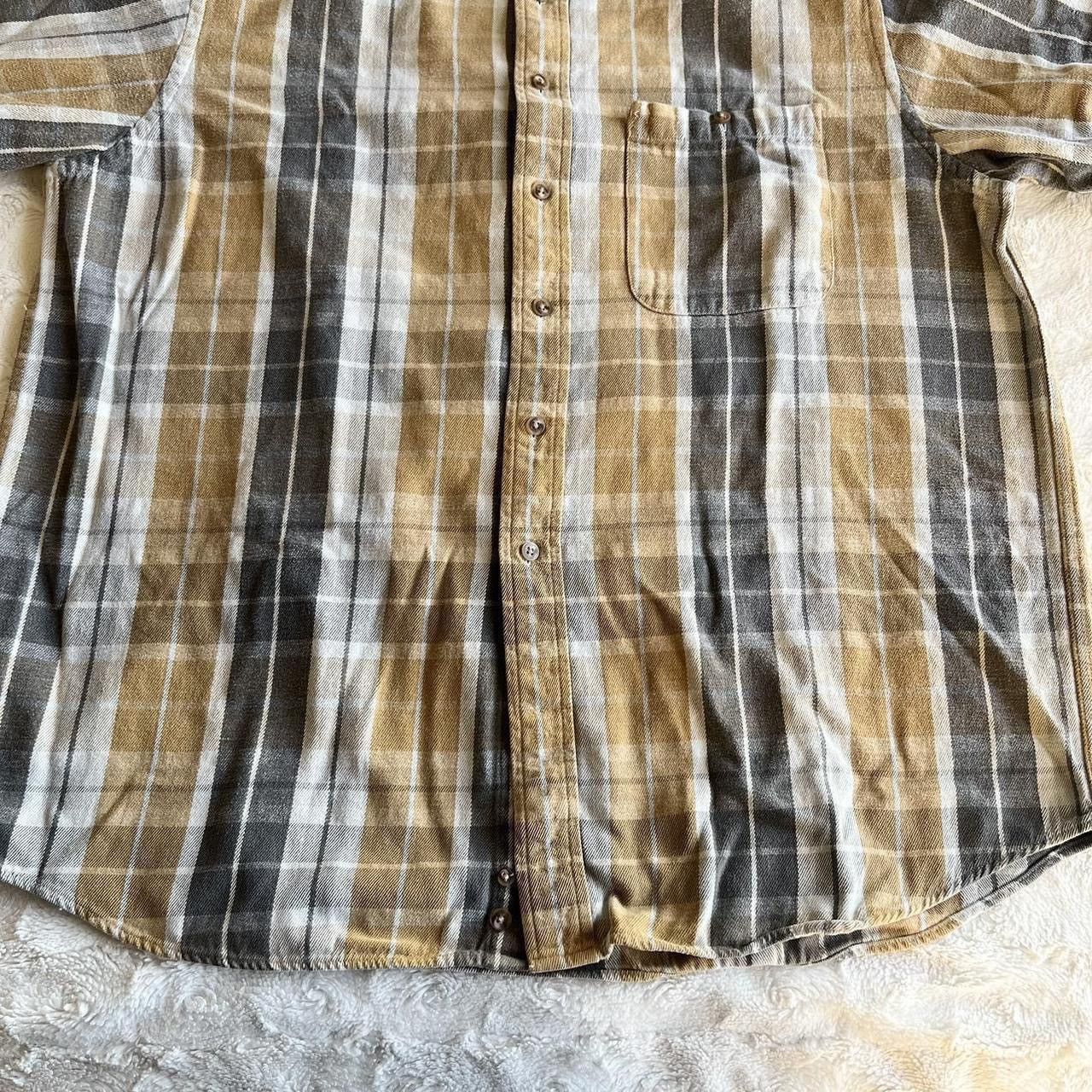Fieldmaster Vintage Fieldmaster Flannel Shirt Mens XL Yellow Gray Madras Size US XL / EU 56 / 4 - 4 Thumbnail