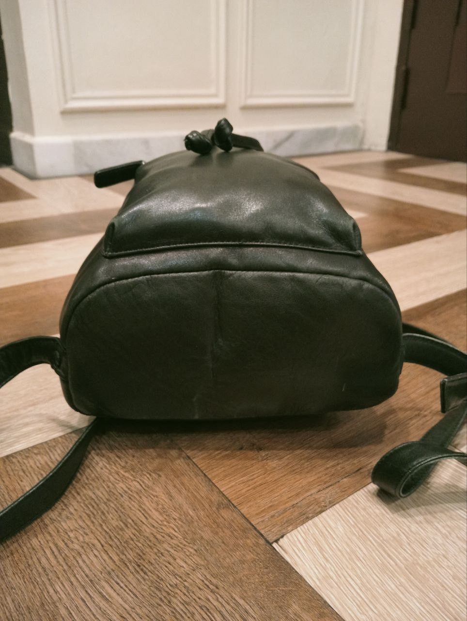 agnes b. AGNES B. LEATHER BACKPACK - BLACK Size ONE SIZE - 9 Thumbnail