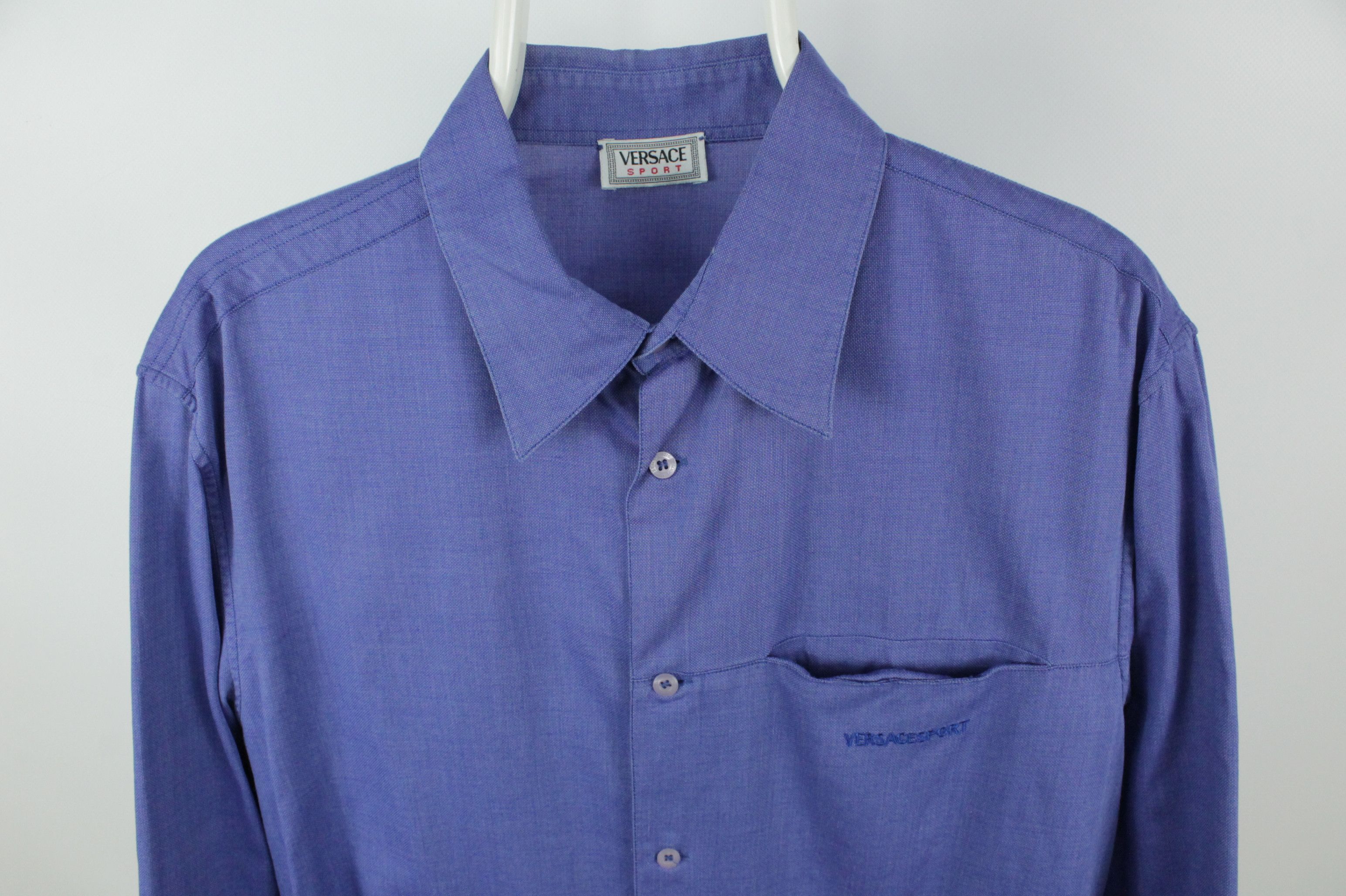Versace × Vintage Vintage Versace Sport Light Cotton Regular Fit Casual Shirt Size US L / EU 52-54 / 3 - 2 Thumbnail