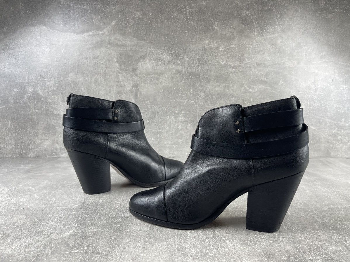Rag & Bone Rag & Bone Avant Garde Black Leather Strap Ankle Boots Heel Size US 9 / IT 39 - 5 Thumbnail