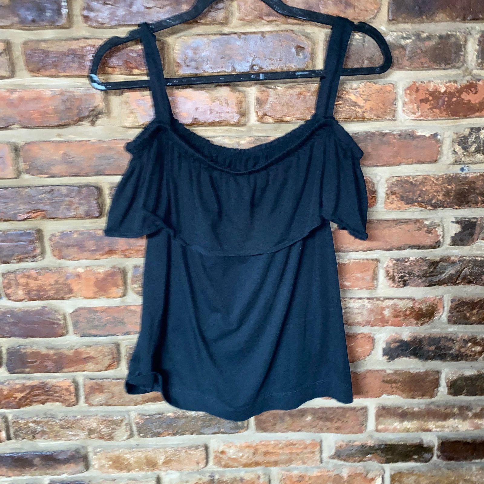 J.Crew J. Crew Black Off-The-Shoulder Sleeveless Tank Top Medium Size M / US 6-8 / IT 42-44 - 7 Thumbnail