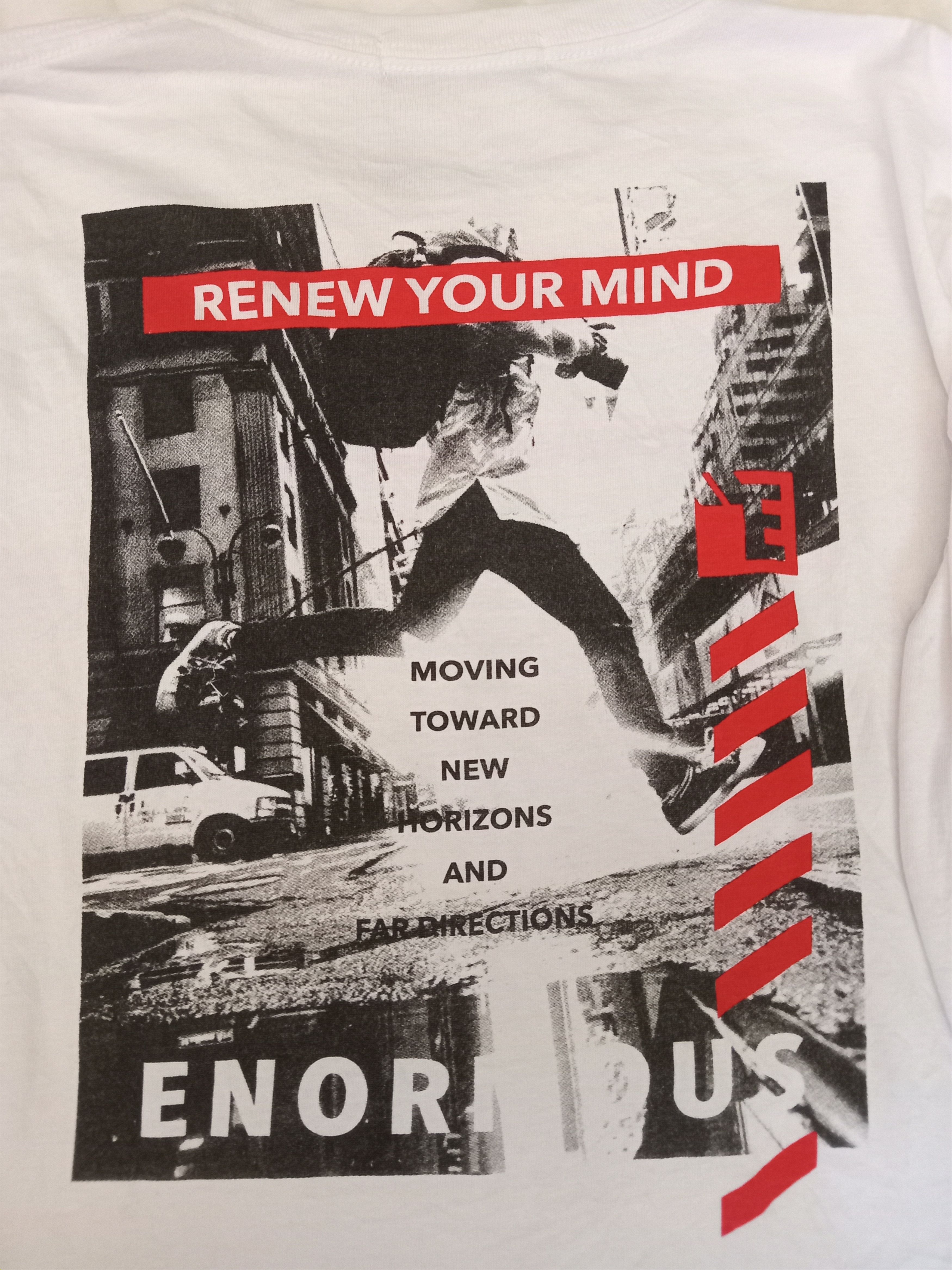 Japanese Brand T-GRAPHICS Renew Your Mind Enormous Long Sleeve T-Shirt Size US M / EU 48-50 / 2 - 8 Thumbnail