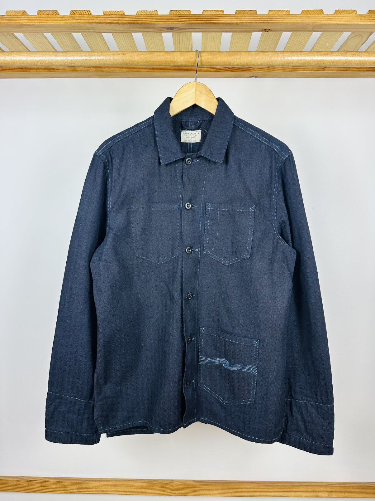 Nudie Jeans Nudie Jeans Tryggve Herringbone Denim Jacket shirt M Size US M / EU 48-50 / 2 - 1 Thumbnail