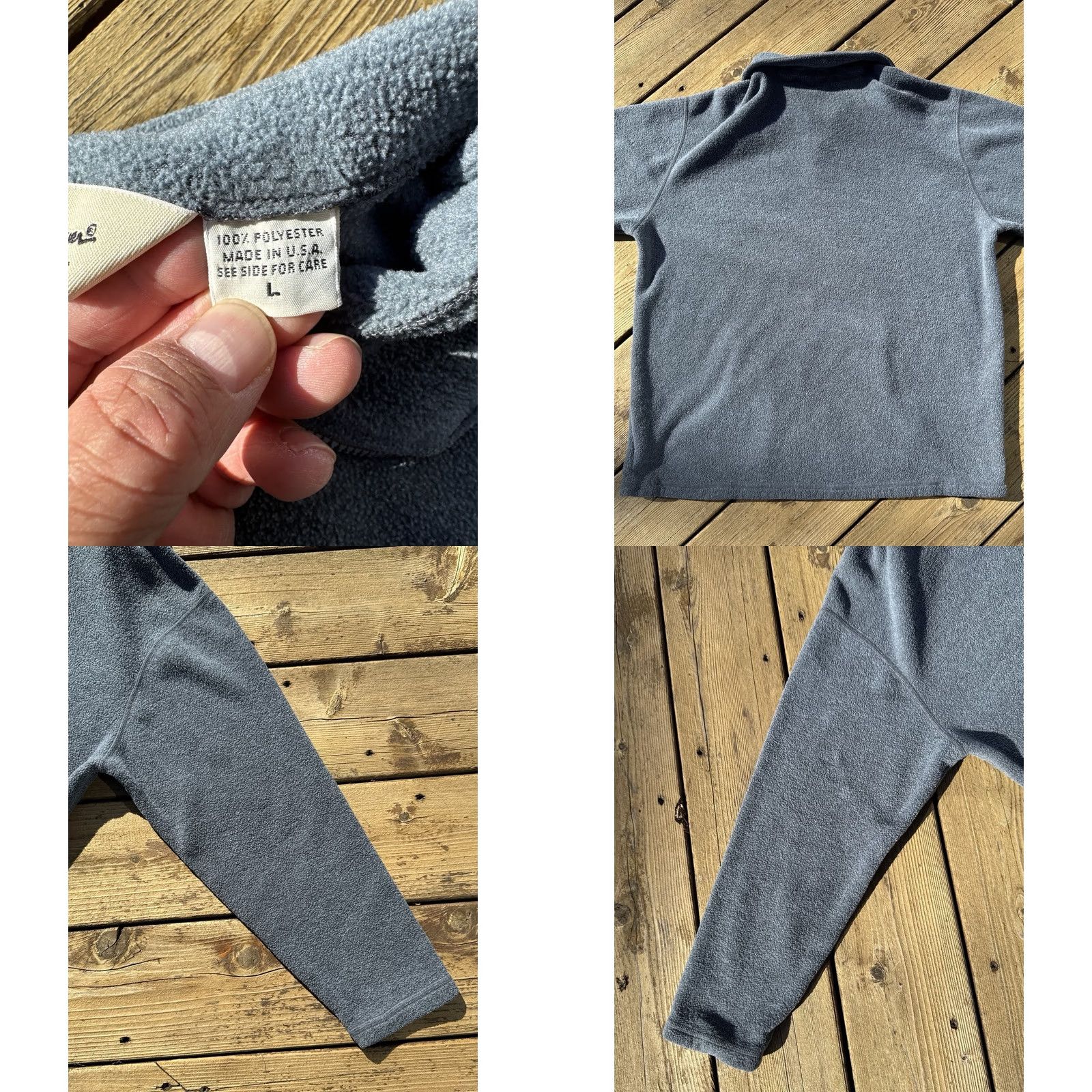 Eddie Bauer VINTAGE Eddie Bauer Sweatshirt Pullover 90s USA Made Gray Men’s L Long Sleeve Zip Fleece Crew Neck Size US L / EU 52-54 / 3 - 8 Thumbnail