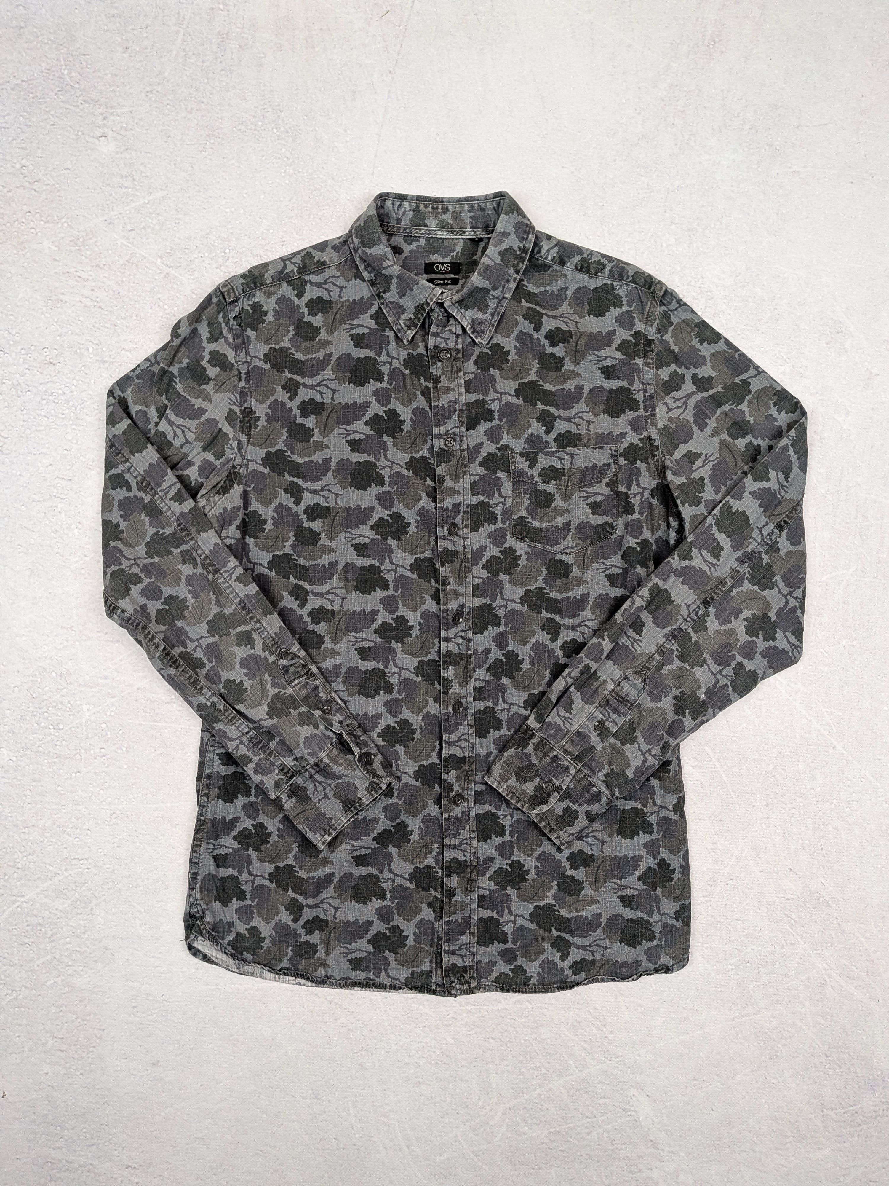Other OVS Multicolor Abstract Leaf Pattern Shirt Slim Fit Size S Size US S / EU 44-46 / 1 - 1 Thumbnail