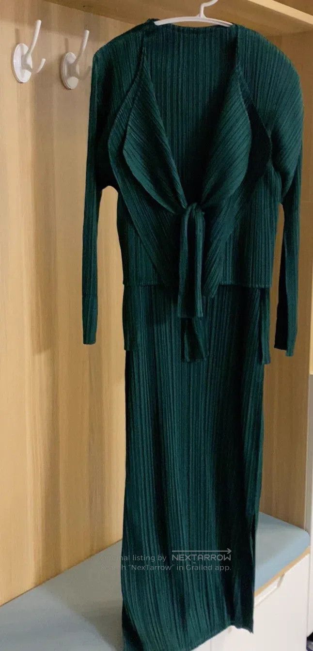 Issey Miyake Issey Miyake Green Coat Size L / US 10 / IT 46 - 6 Thumbnail