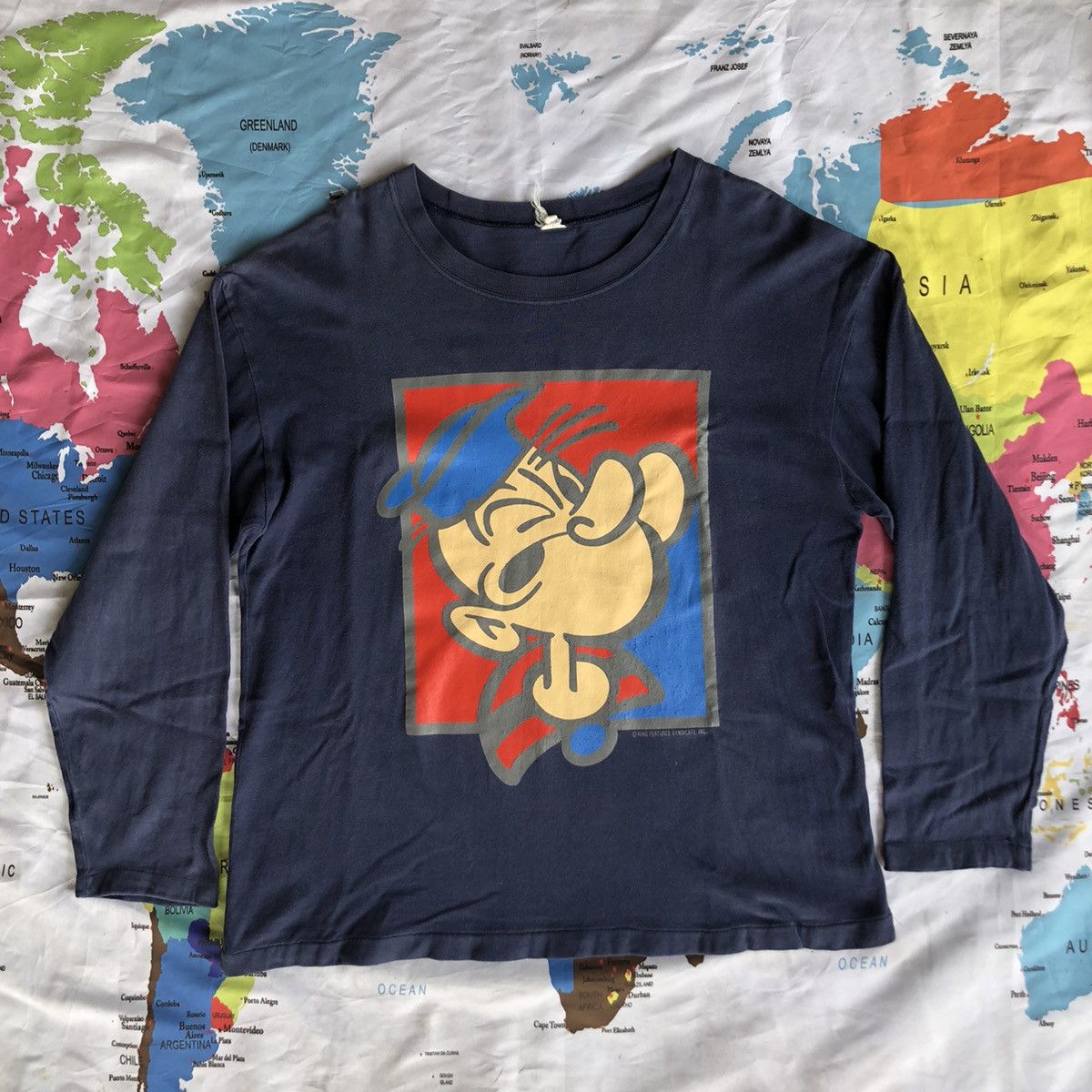 Japanese Brand × Vintage Vintage 90’s Popeye Longsleeve Shirt Size US M / EU 48-50 / 2 - 1 Thumbnail