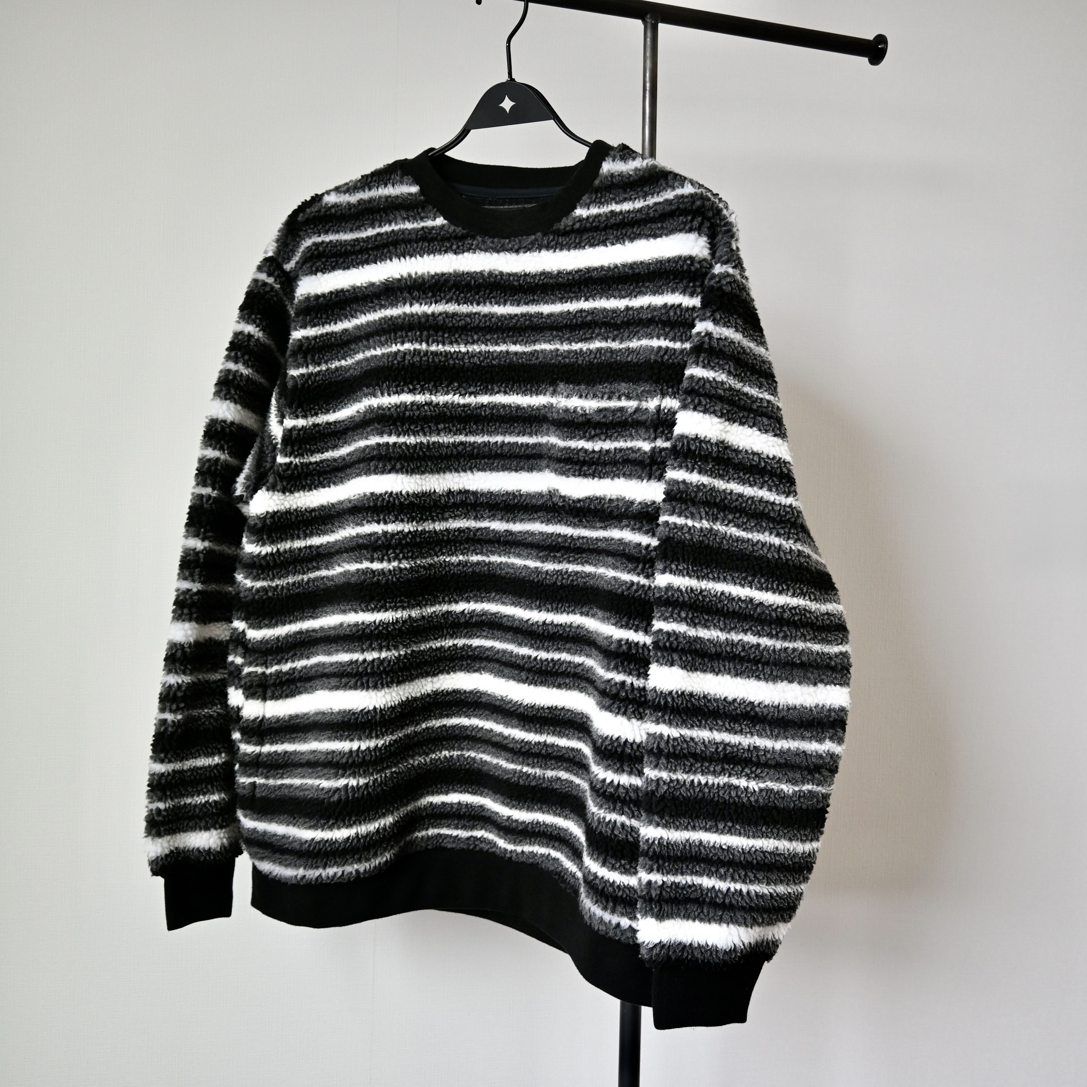 Beams Plus BEAMS Plus striped chunky fleece crewneck pullover Size US L / EU 52-54 / 3 - 18 Thumbnail